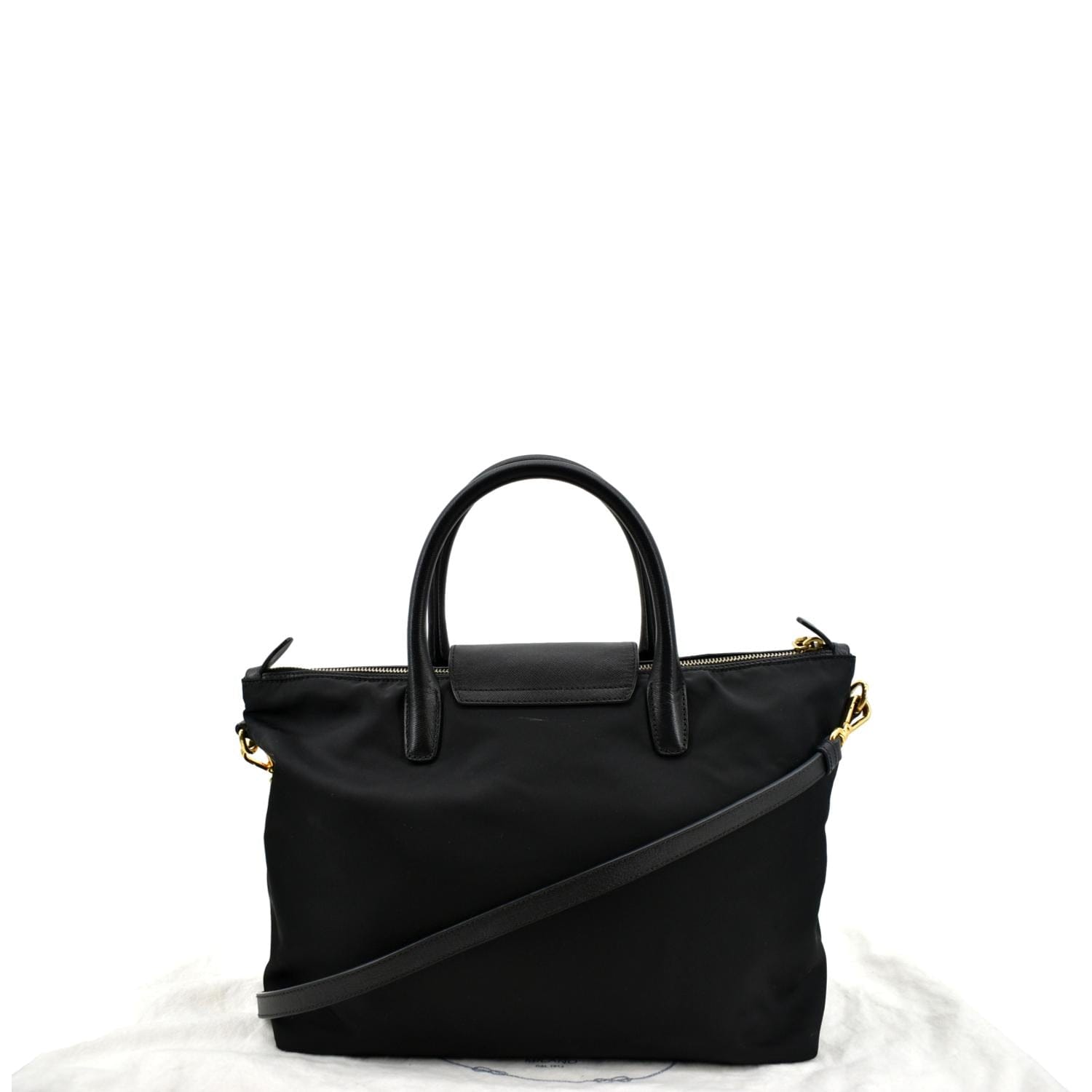 Tessuto & Saffiano Tote Bag Leather Nylon
