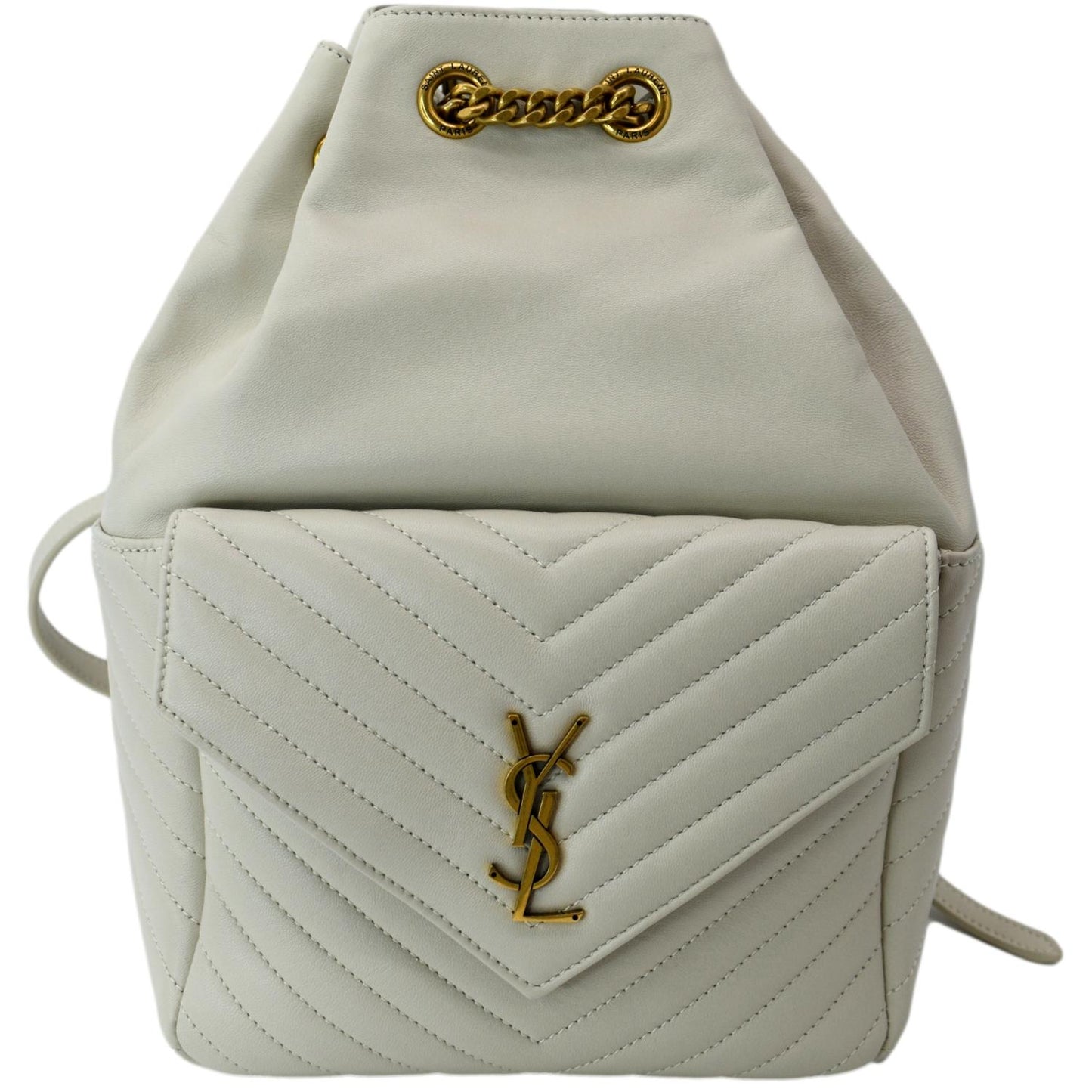 YSL Saint Laurent Yves Joe Backpack Bag Leather Lambskin