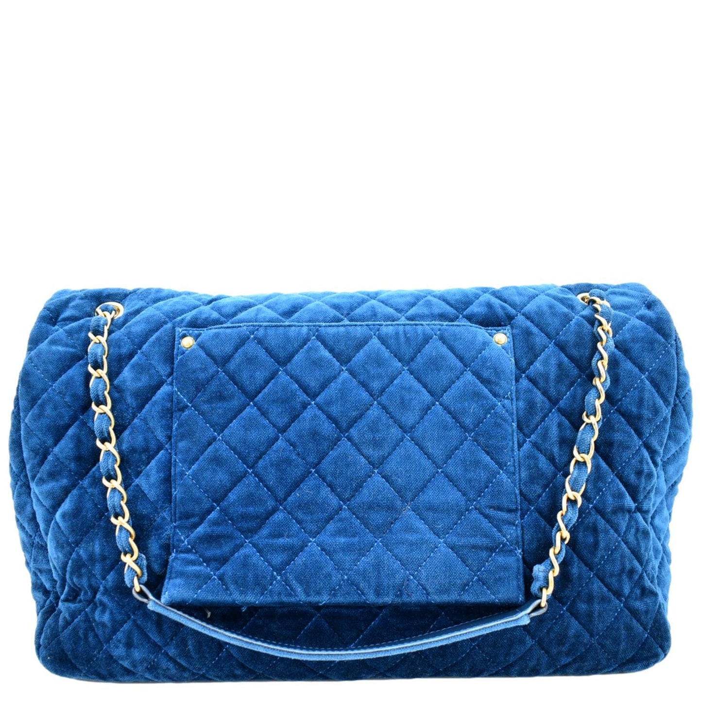 Louis Vuitton CHANEL Airlines CC XXL Flap Blue Travel Bag
