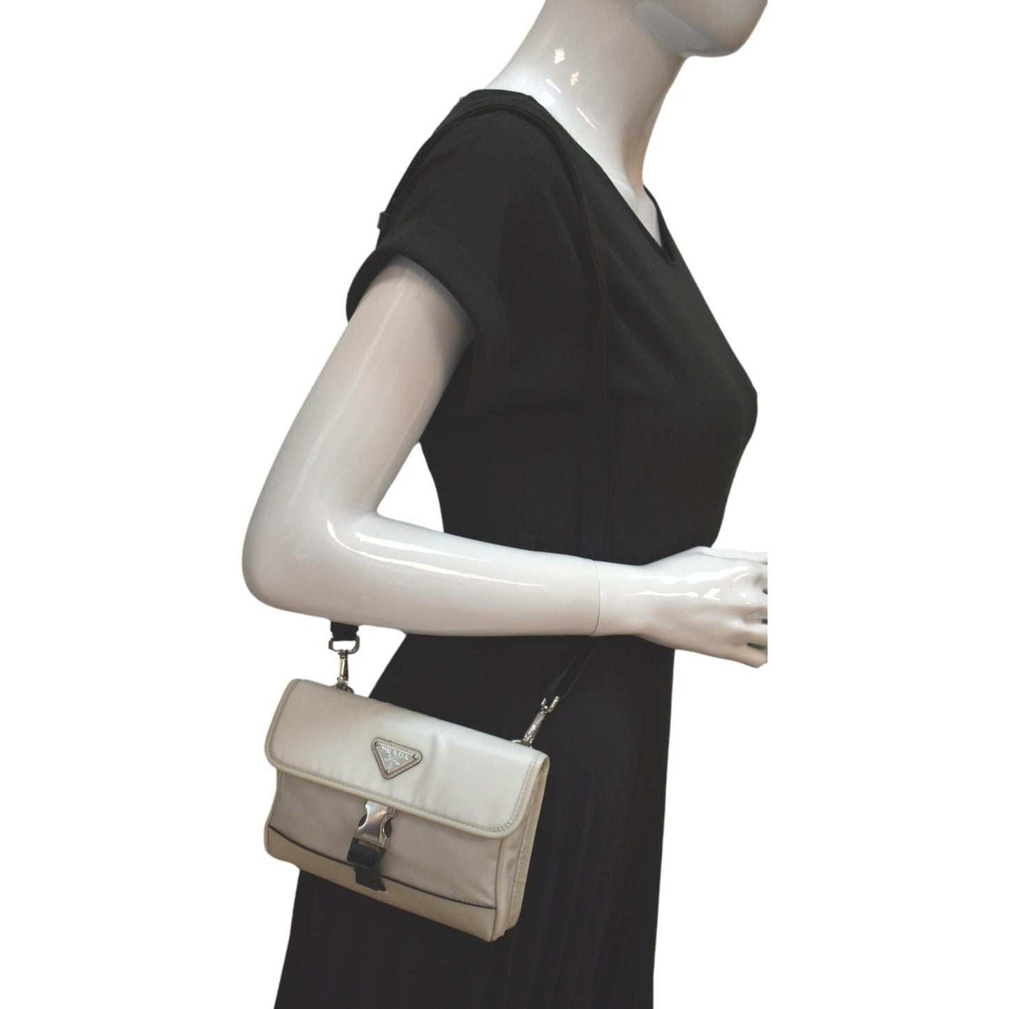 Prada Re Smartphone Case Shoulder Bag Leather Nylon Saffiano