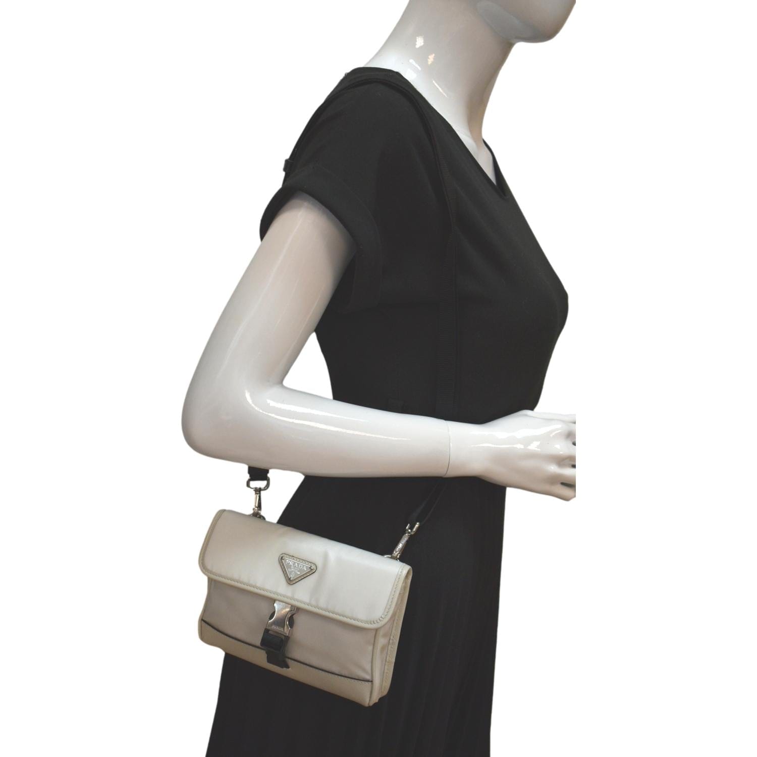 Prada Re Smartphone Case Shoulder Bag Leather Nylon Saffiano