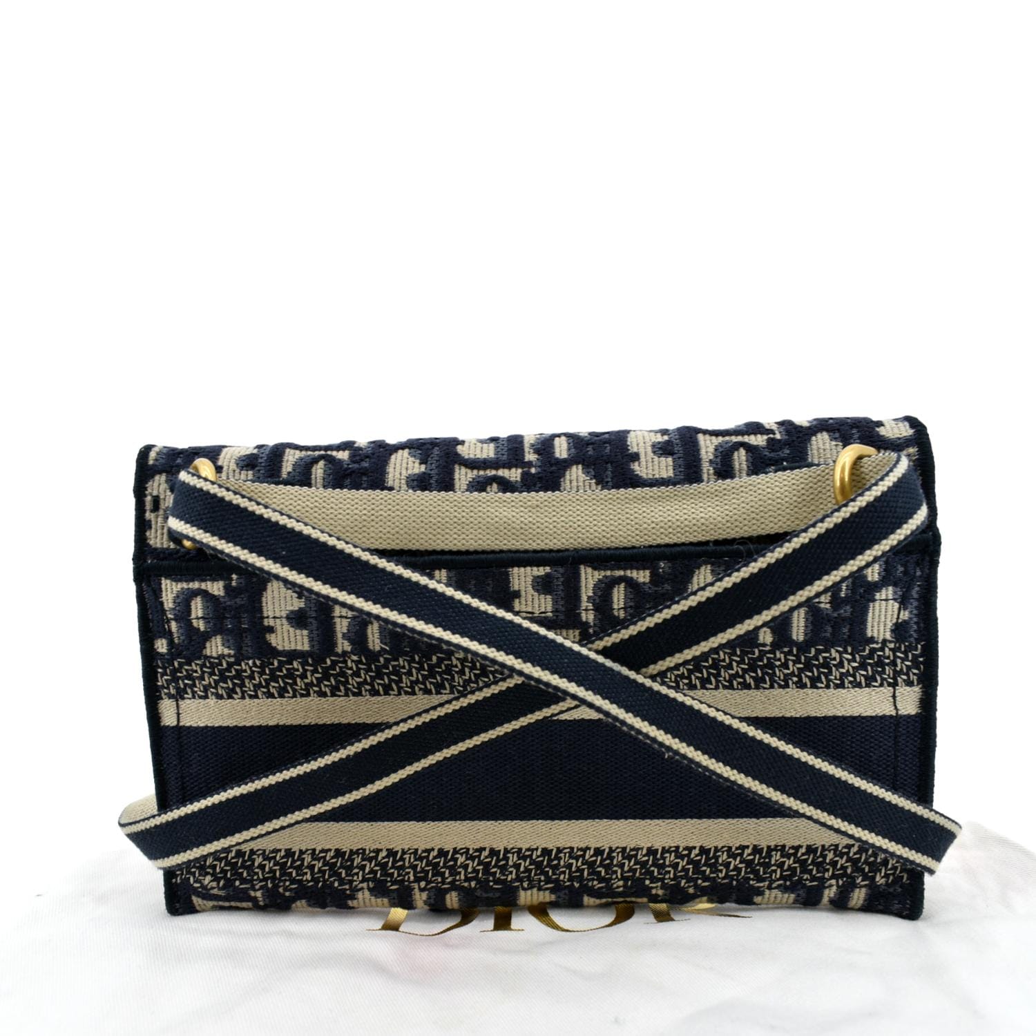 Dior Saddle Oblique Belt Bag Canvas Blue Navy