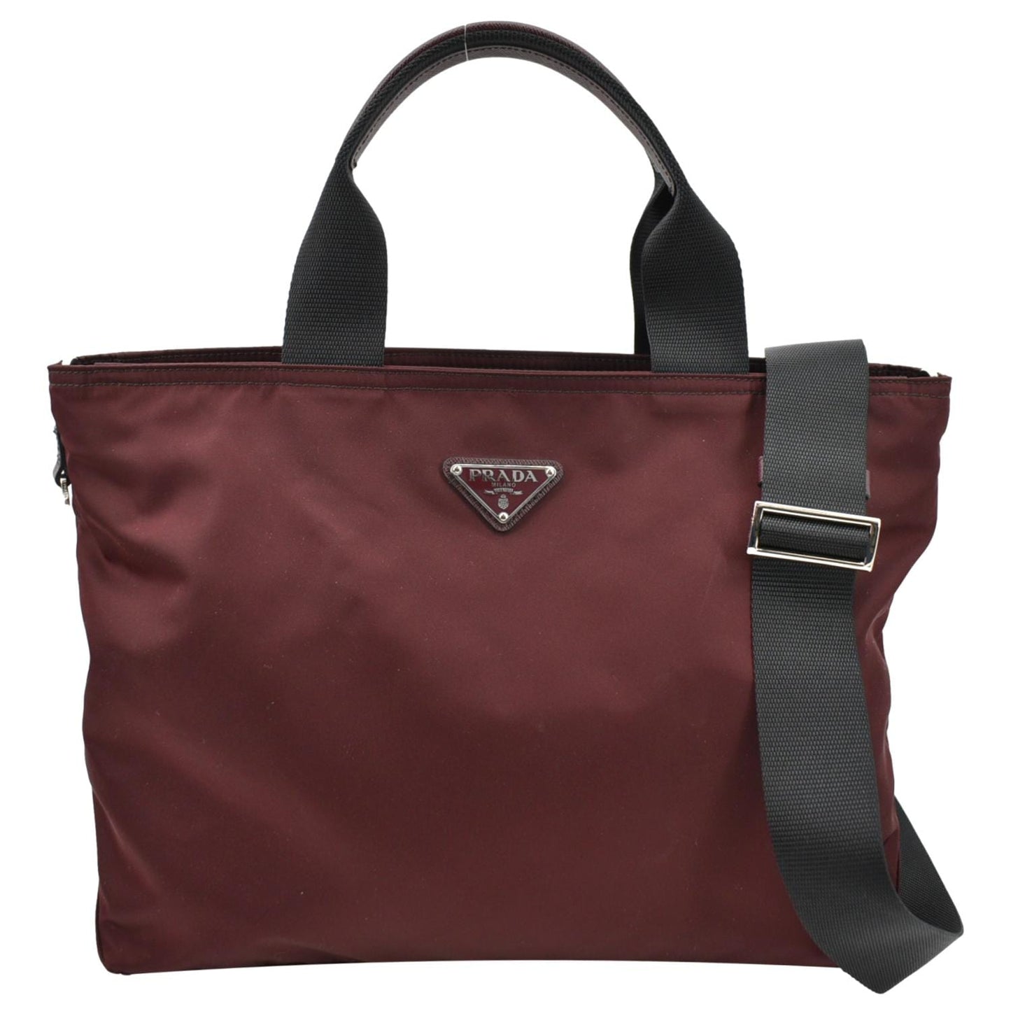 Tote Bag Maroon Nylon Medium