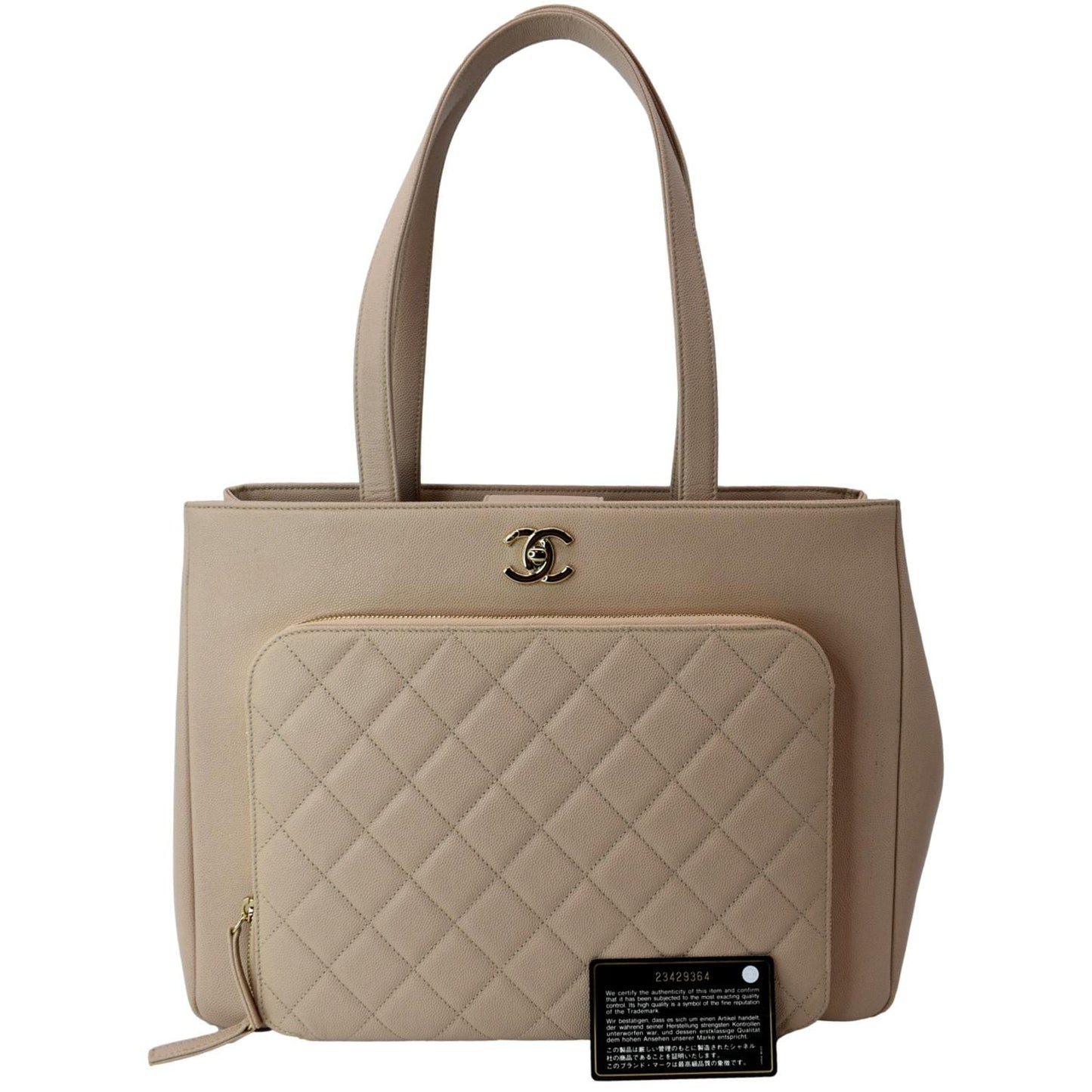Chanel Business Affinity Shopping - Deals Leather Beige Travel Bag