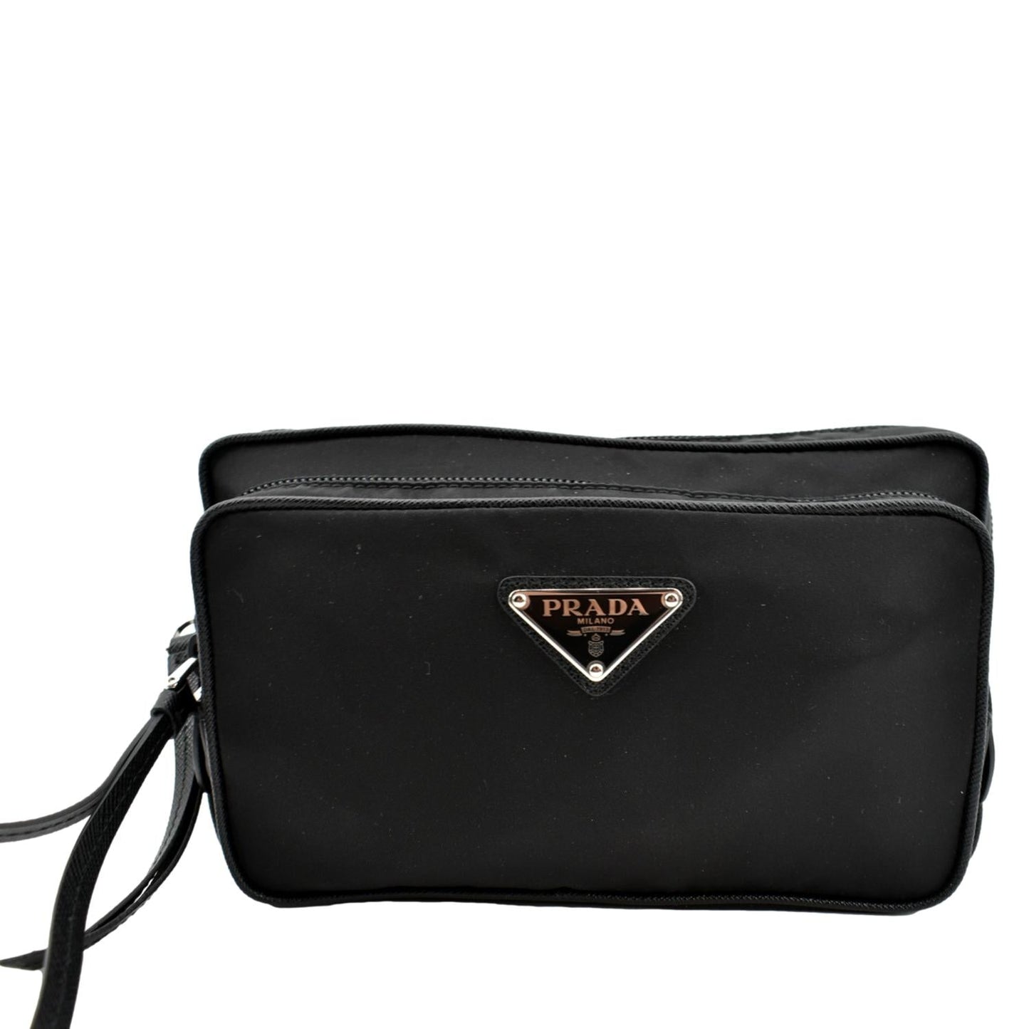 Prada Re Belt Bag Leather Nylon Black