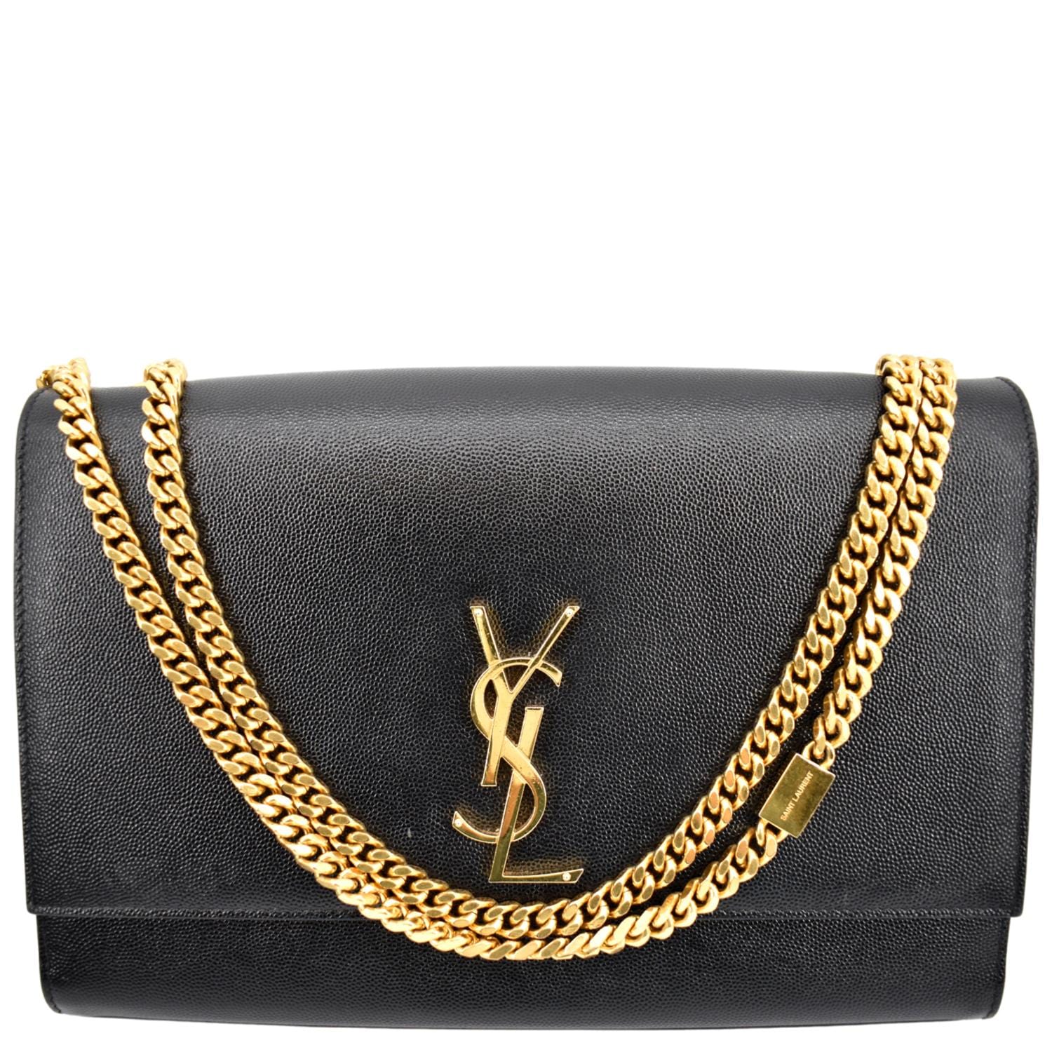 YSL Saint Laurent Yves Kate Shoulder Bag Leather Black Saint Laurent Kate