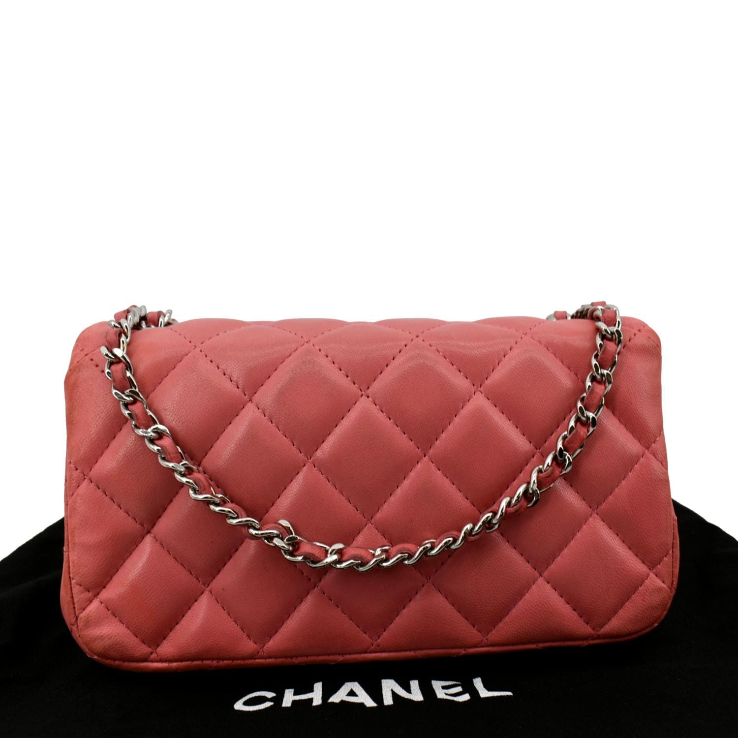 Chanel Extra Flap Quilted Leather Pink Travel Bag