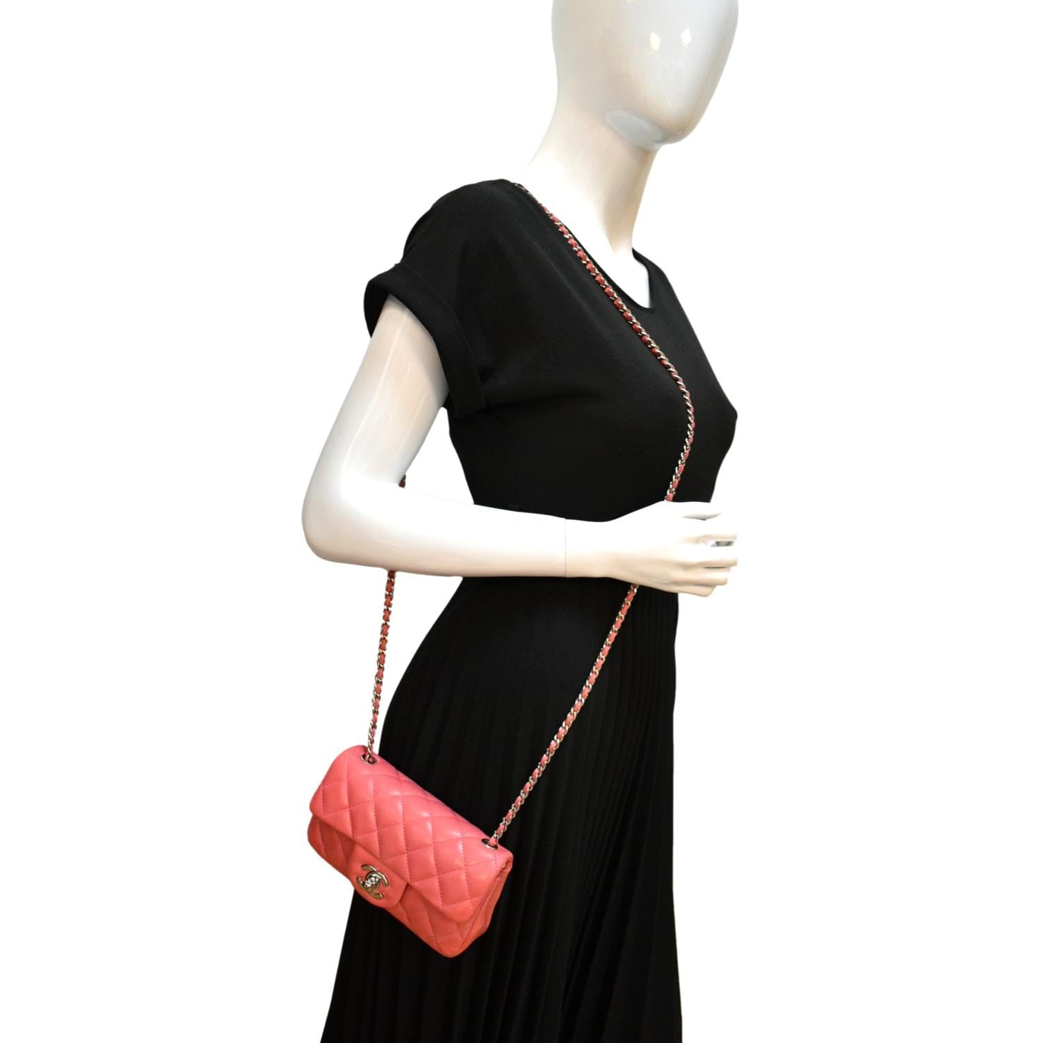 Chanel Extra Flap Quilted Leather Pink Travel Bag