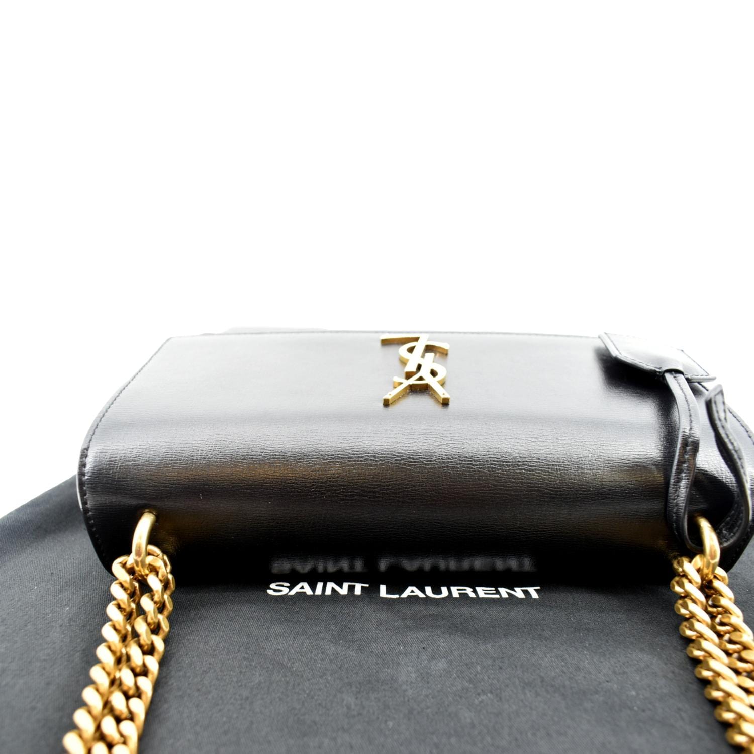 YSL Saint Laurent Yves Sunset Shoulder Bag Leather Monogram Black Sunset Medium 1