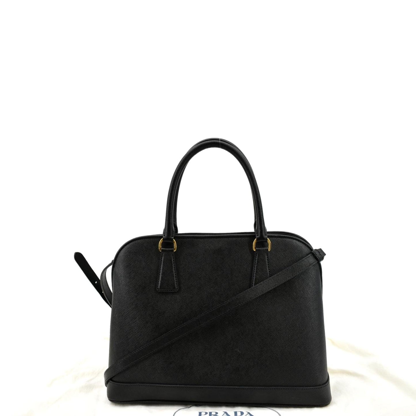 Prada Lux Promenade Shoulder Bag New Year Deals Leather Saffiano Black