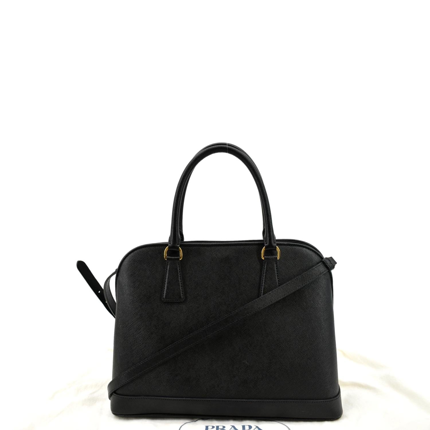 Prada Lux Promenade Shoulder Bag New Year Deals Leather Saffiano Black