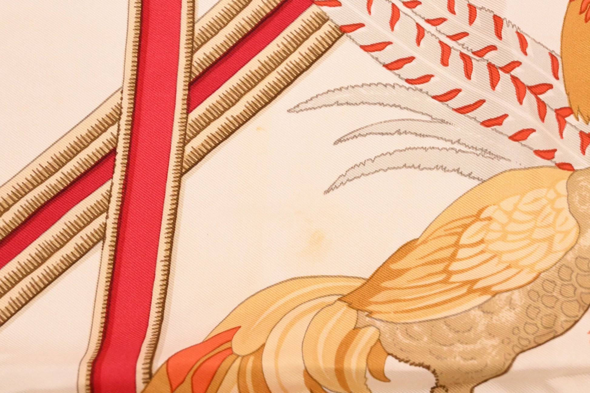 Hermes 'Caraibes' Carre In Light Silk Handbag Red Travel Bag