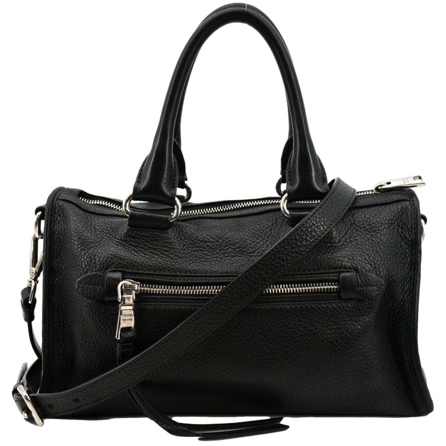 Vitello Phenix Shoulder Bag Leather Black