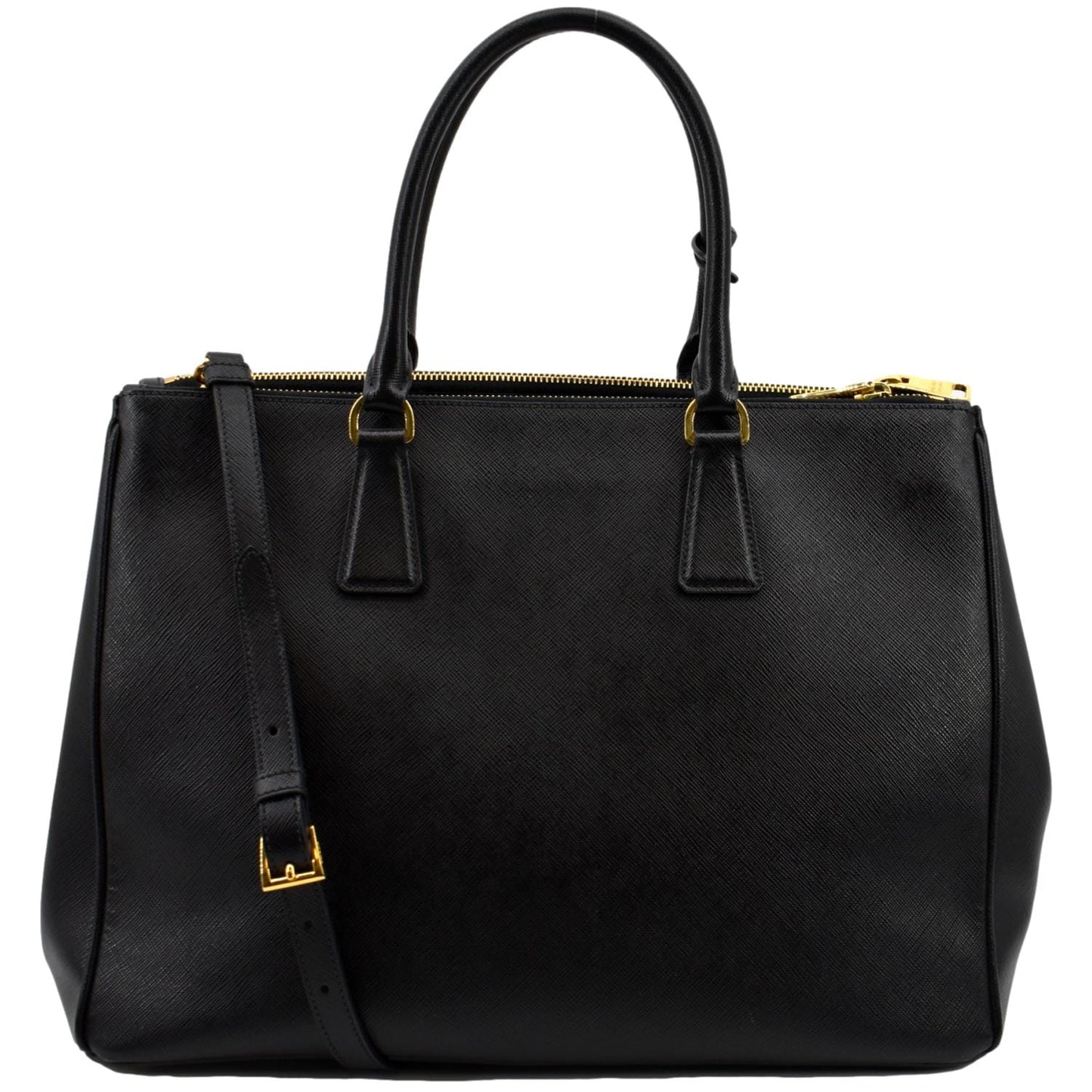 Prada Galleria Tote Shoulder Bag Leather Saffiano Black