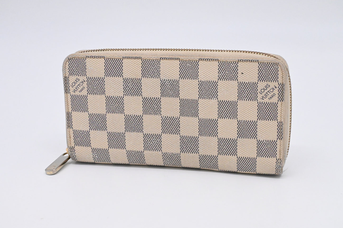Louis Vuitton Zippy Azur Damier Canvas Wallet Case