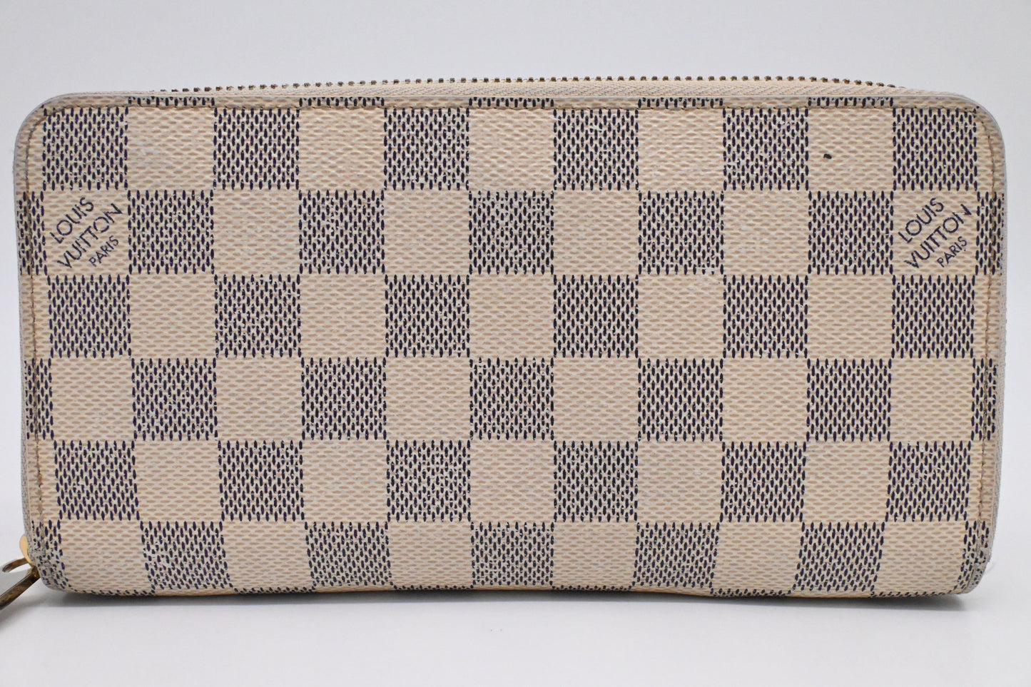 Louis Vuitton Zippy Azur Damier Canvas Wallet Case