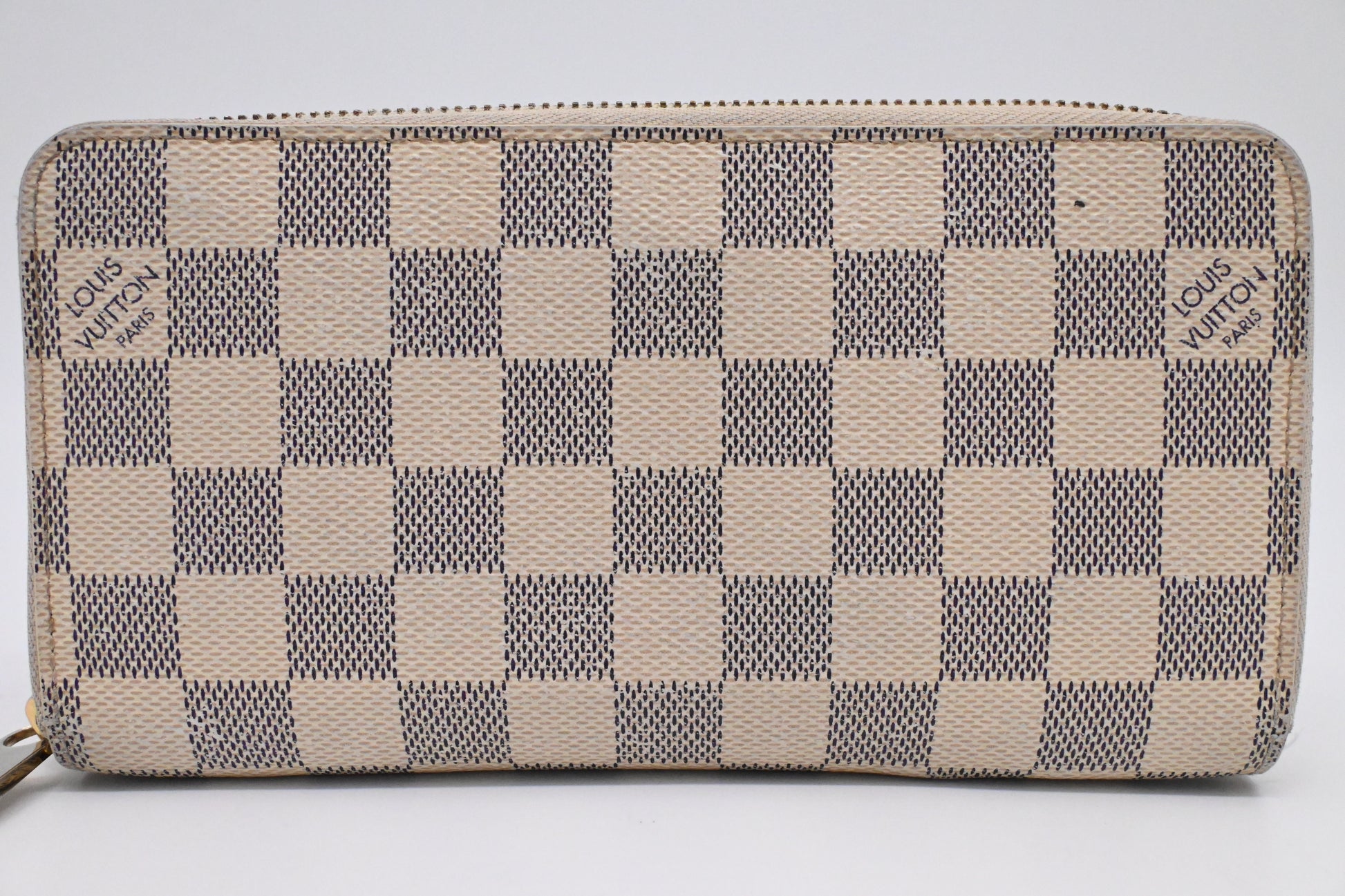 Louis Vuitton Zippy Azur Damier Canvas Wallet Case