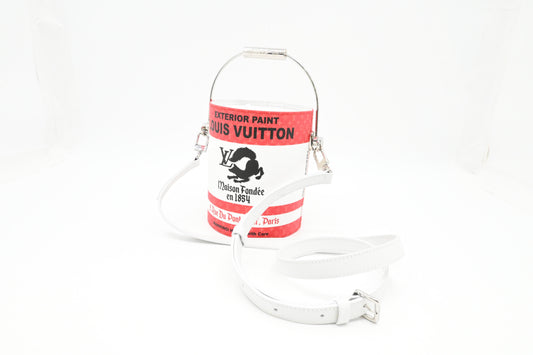 Louis Vuitton Paint Can Canvas White Red Crossbody Bag