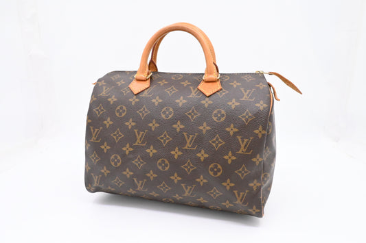 Louis Vuitton Speedy 30 Monogram Canvas Handbag Canvas 8