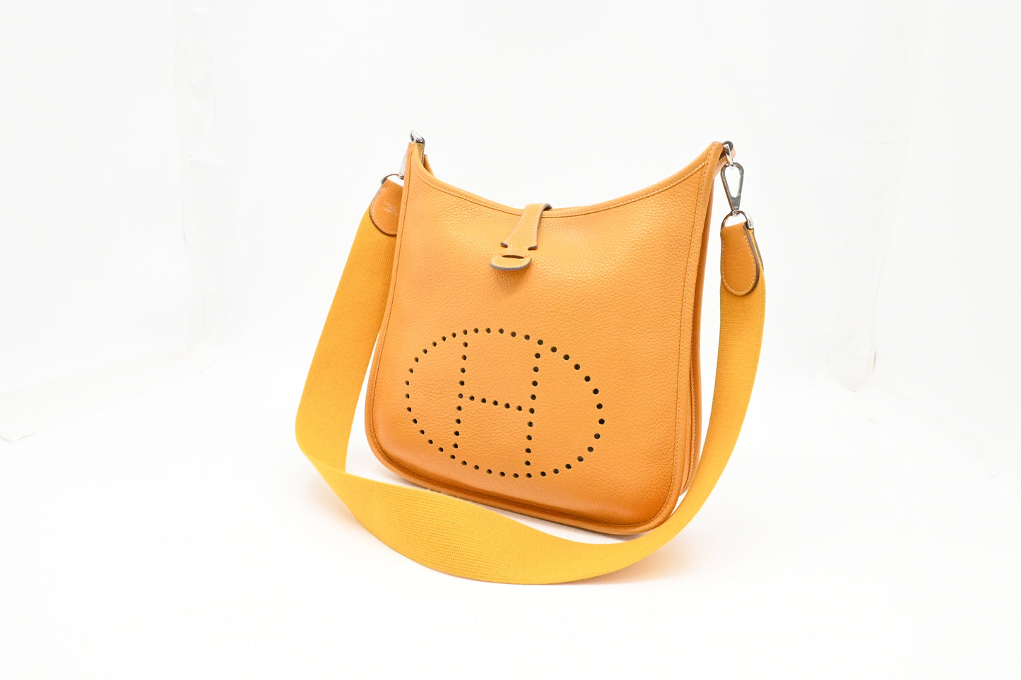 Hermes Evelyne Pm In Yellow Handbag Leather Travel Bag