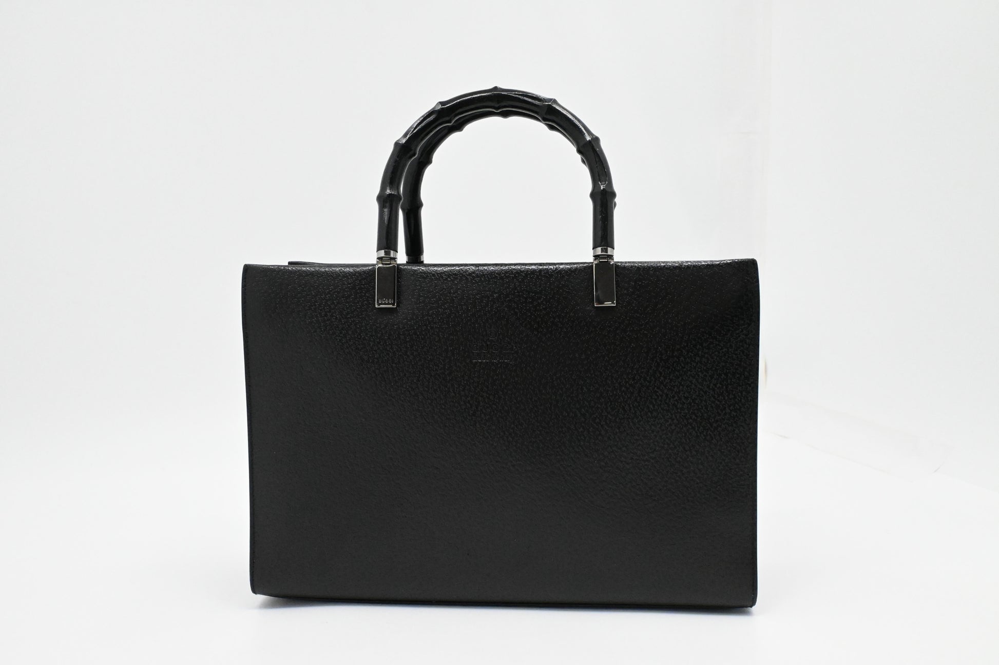 Gucci Bamboo Leather Black Handbag Leather 1