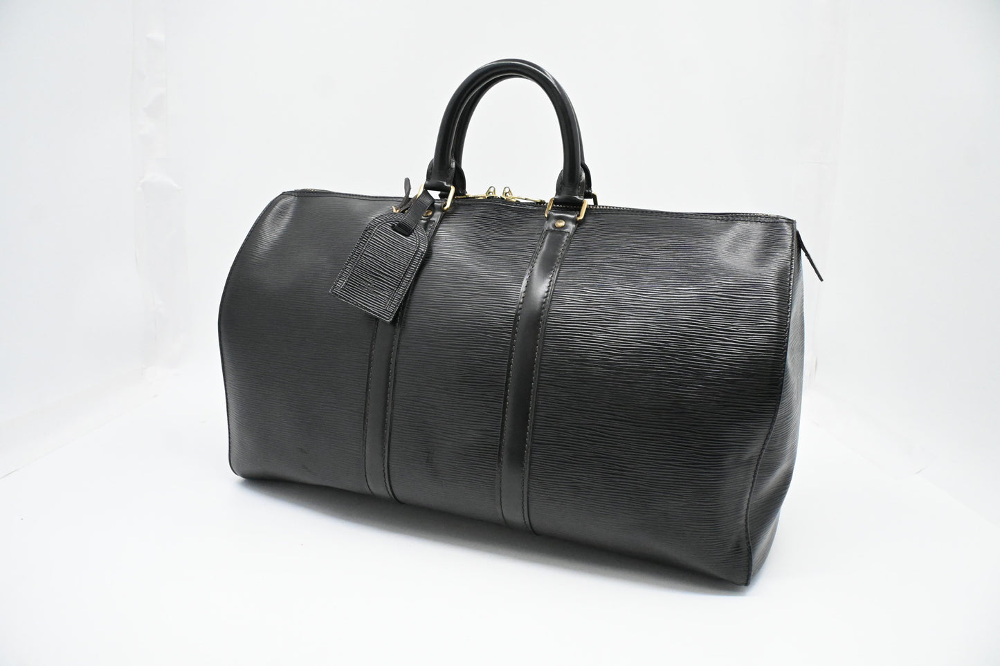 Louis Vuitton Keepall 45 Epi Leather Black Travel Bag