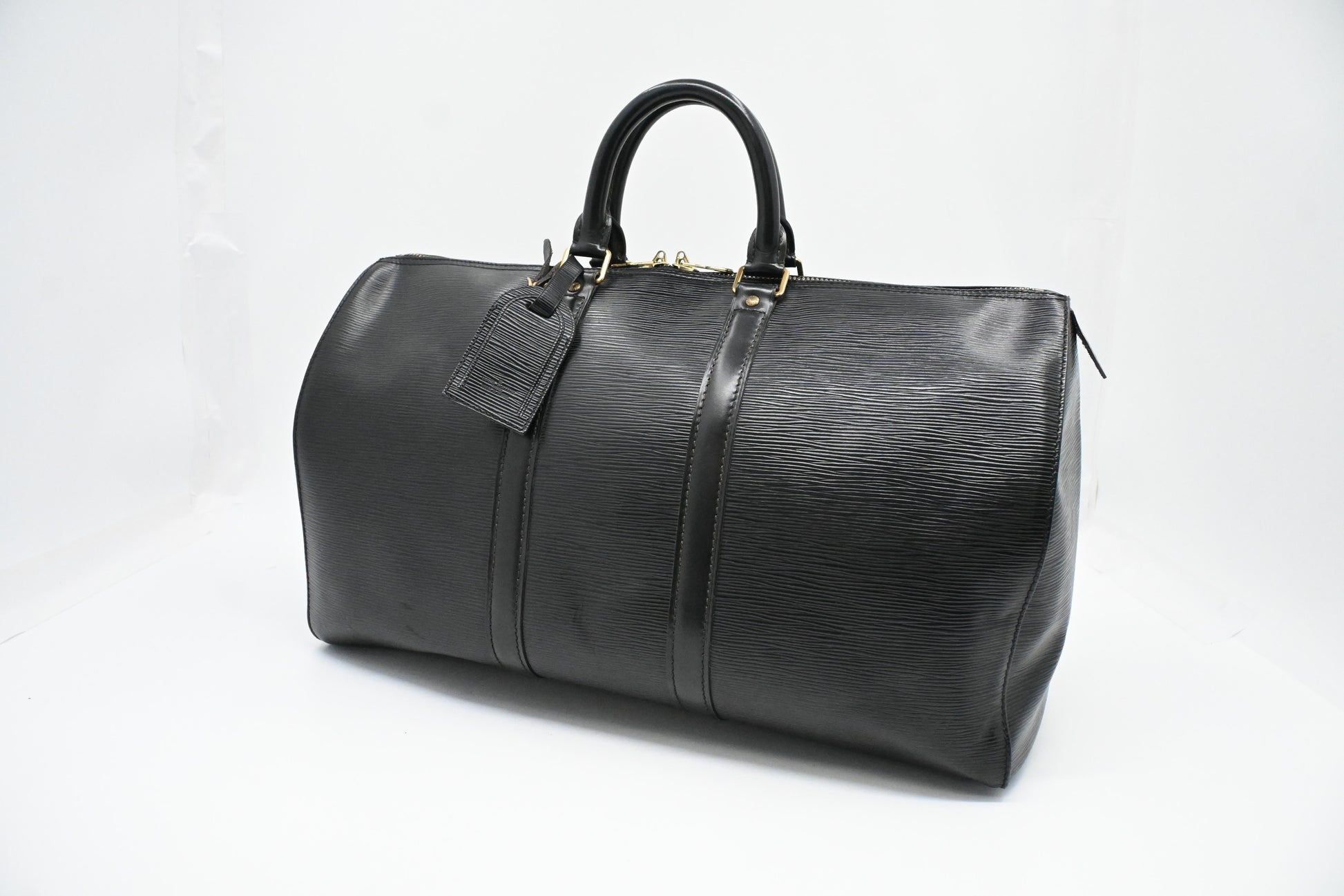 Louis Vuitton Keepall 45 Epi Leather Black Travel Bag