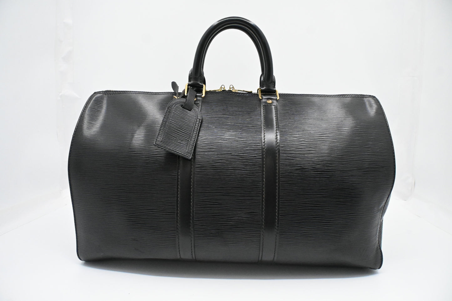 Louis Vuitton Keepall 45 Epi Leather Black Travel Bag