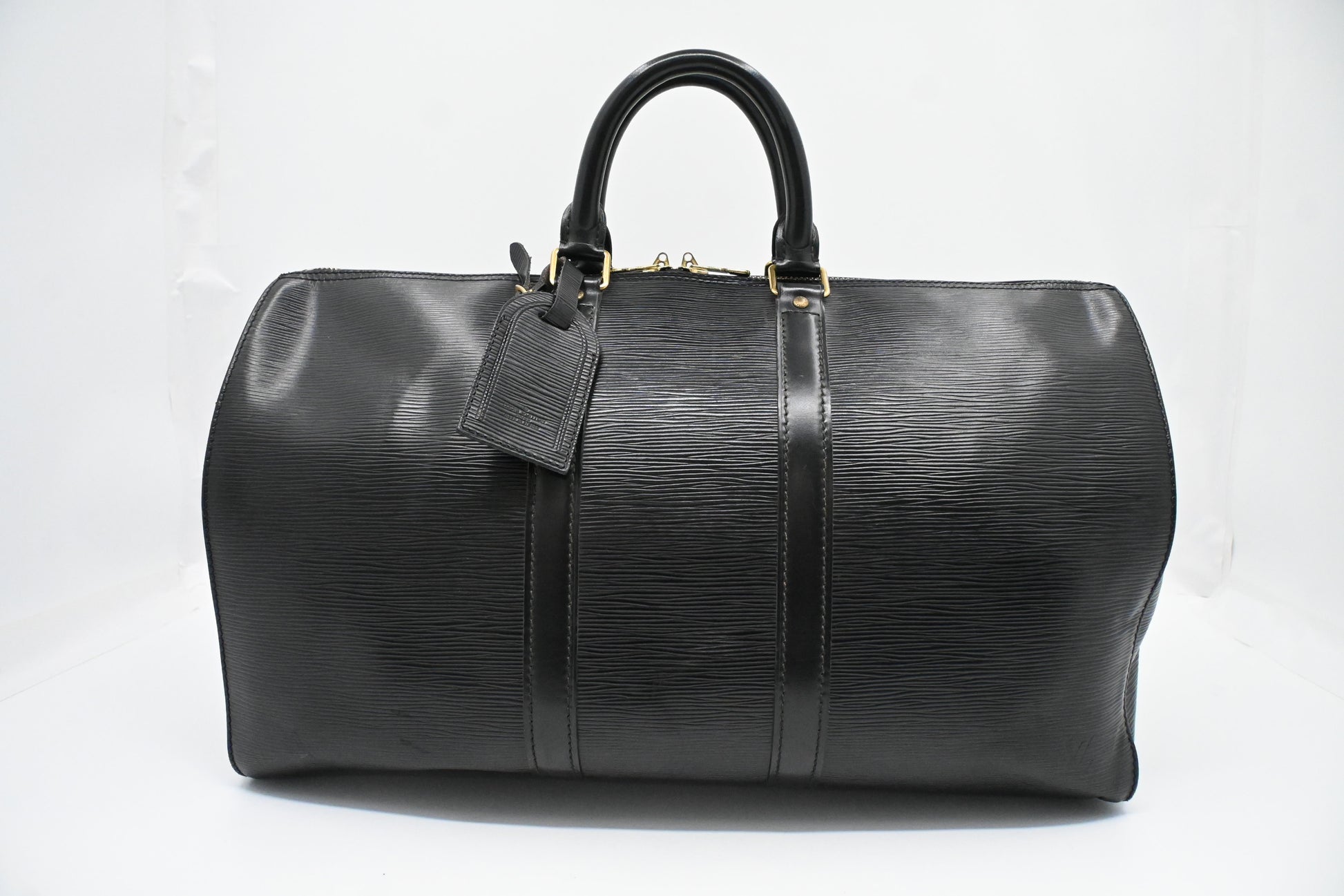 Louis Vuitton Keepall 45 Epi Leather Black Travel Bag