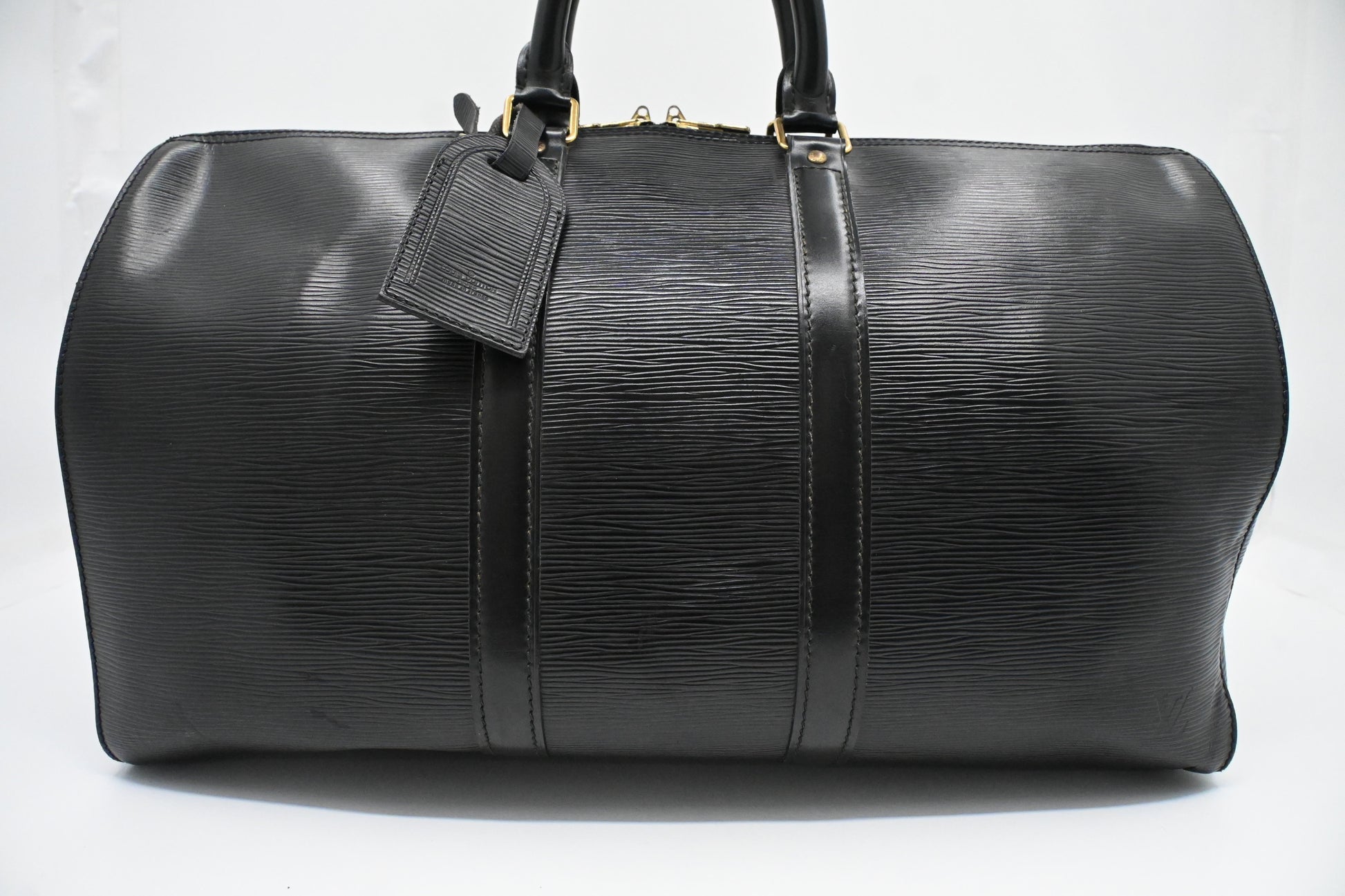 Louis Vuitton Keepall 45 Epi Leather Black Travel Bag