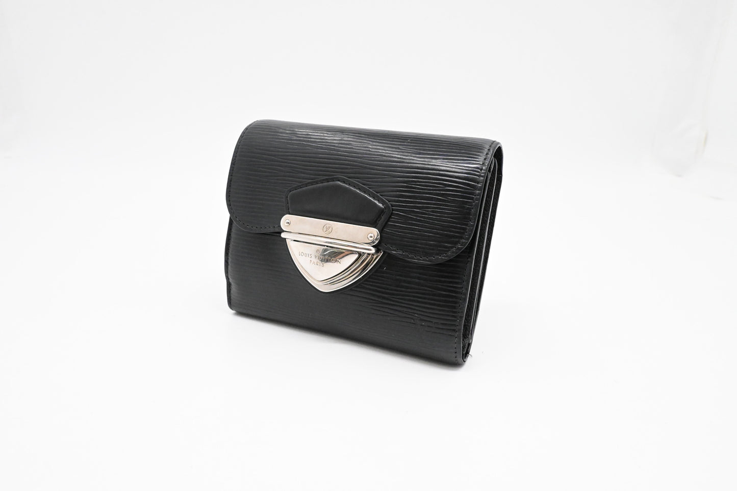 Louis Vuitton Compact Epi Leather Black Wallet Case Leather 1