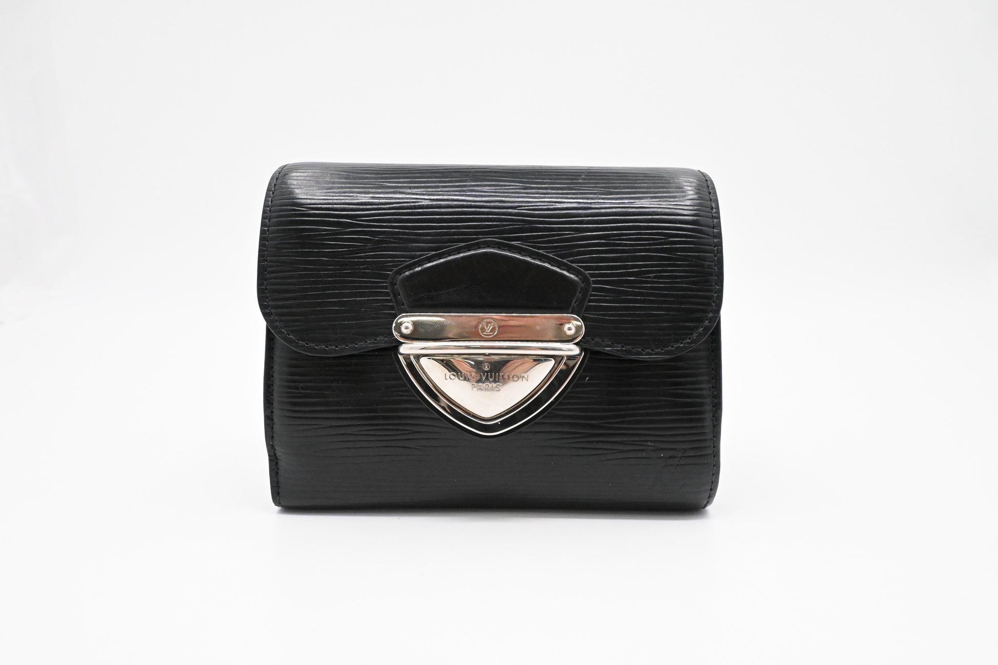 Louis Vuitton Compact Epi Leather Black Wallet Case Leather 1
