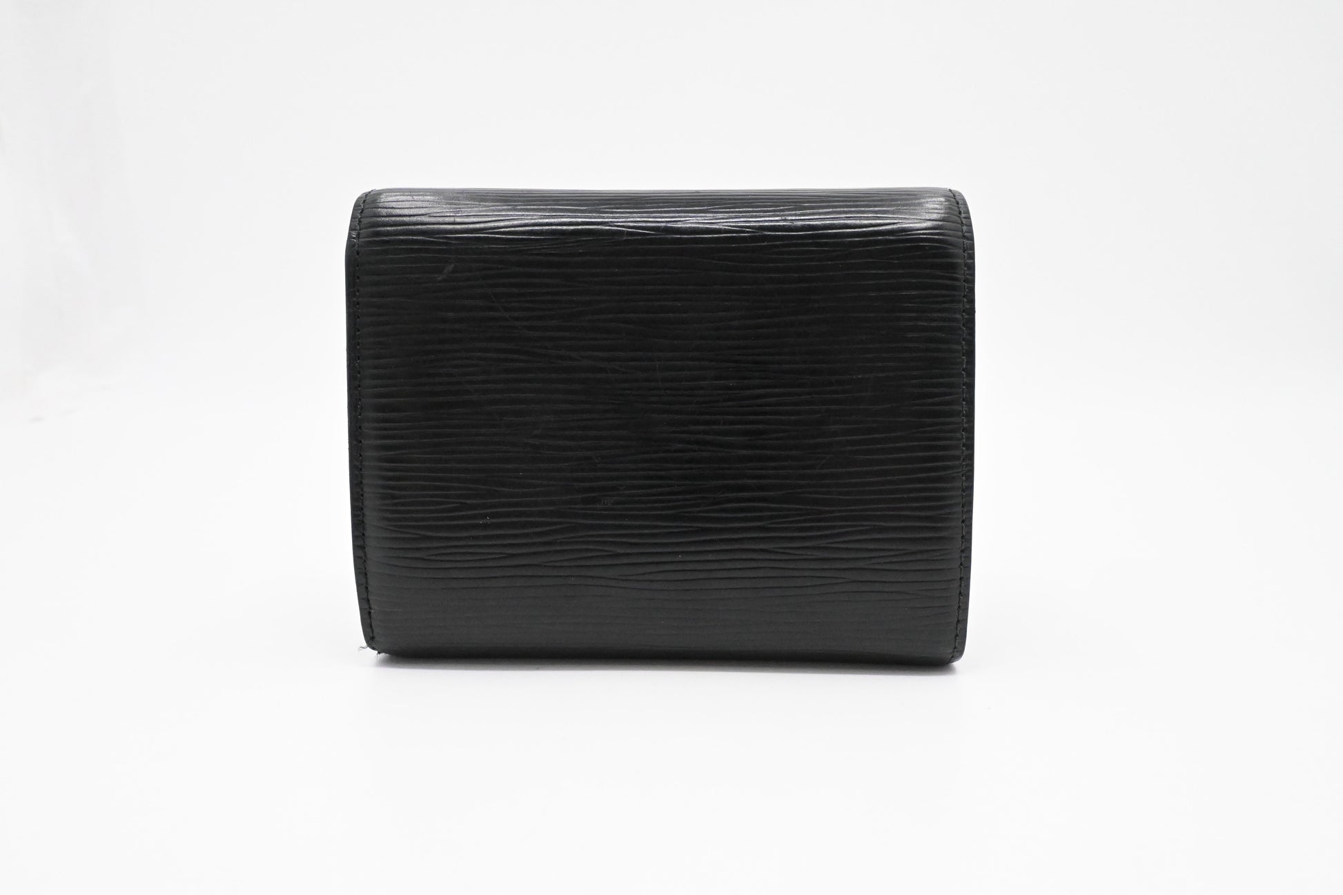 Louis Vuitton Compact Epi Leather Black Wallet Case Leather 1