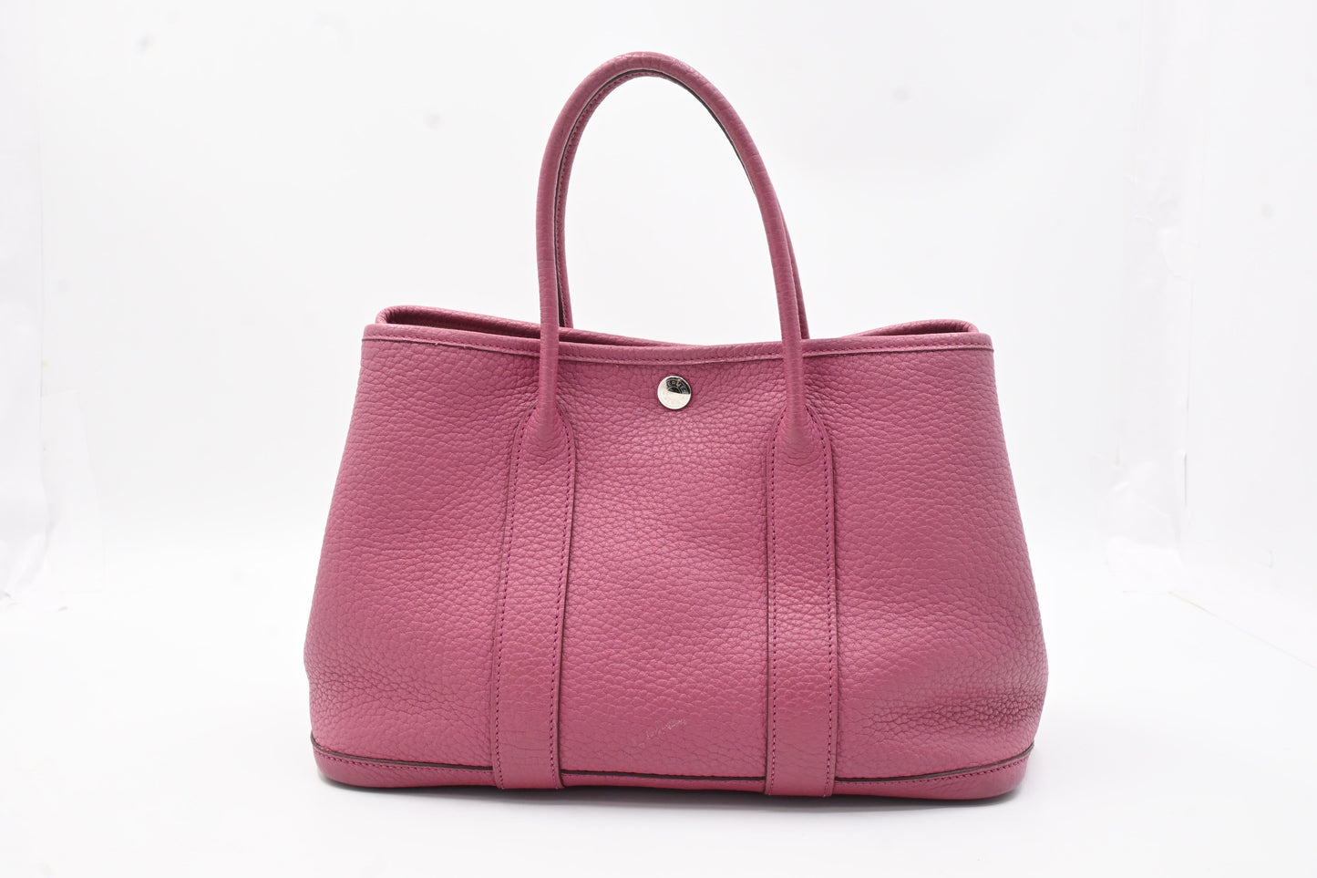 Hermes Garden Party Tpm In Handbag Leather Pink Travel Bag