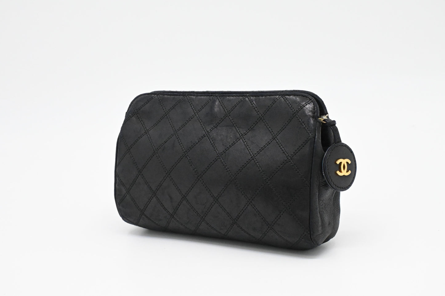 Chanel MatelassÃ© Black Leather Handbag