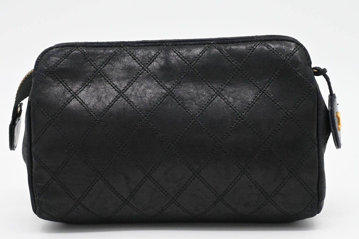 Chanel MatelassÃ© Black Leather Handbag