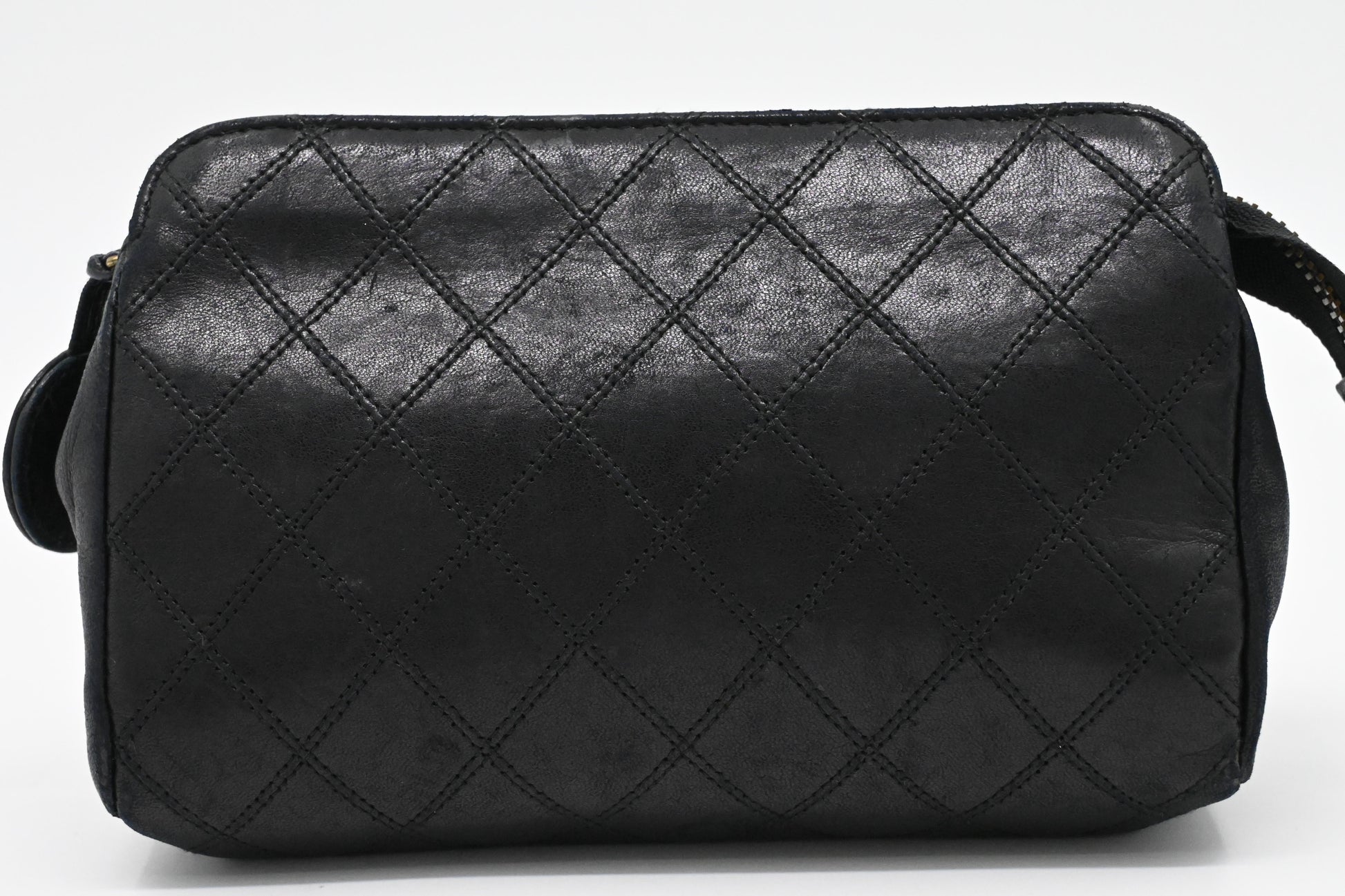 Chanel MatelassÃ© Black Leather Handbag
