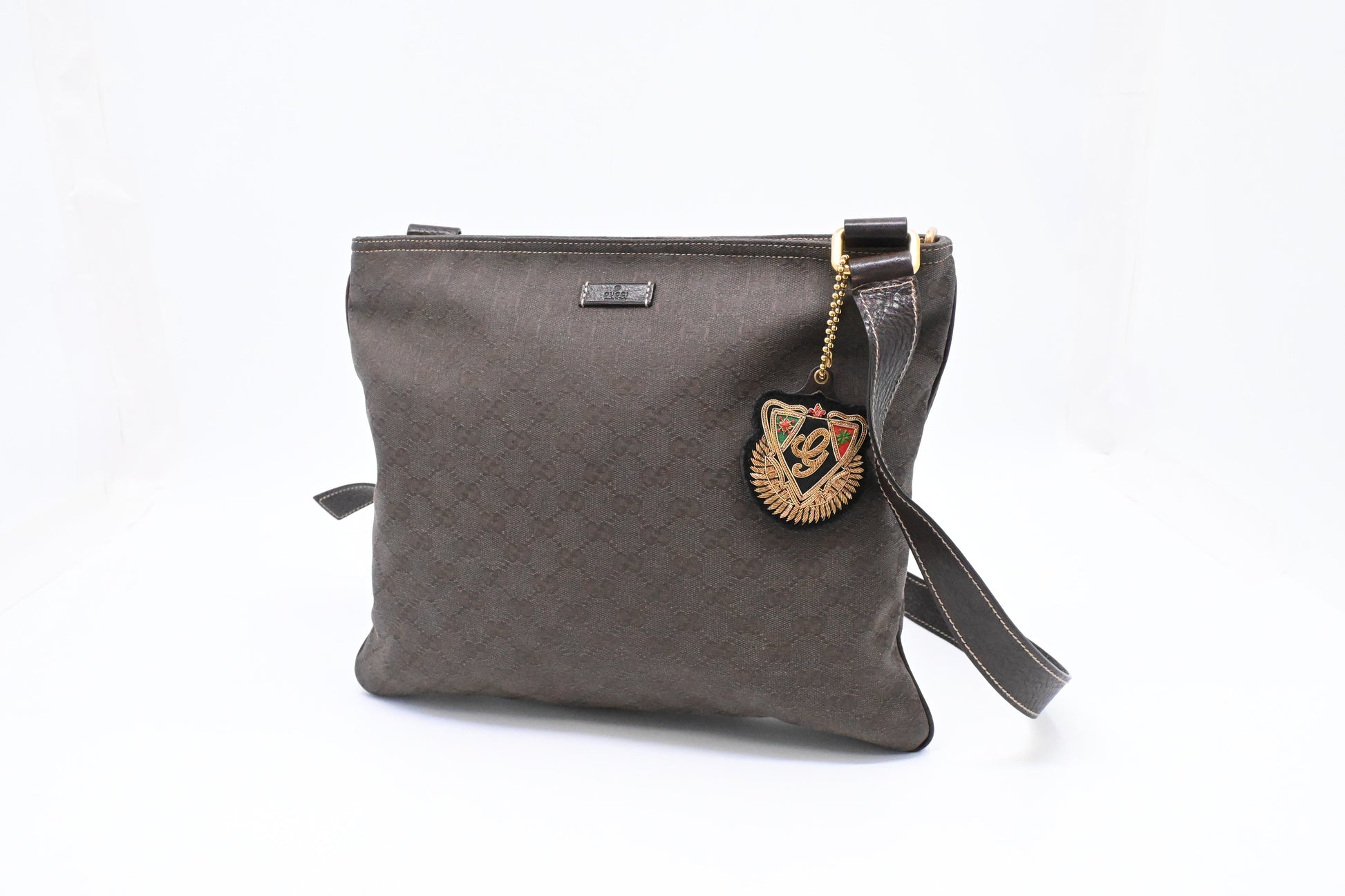 Gucci Square GG Canvas Brown Crossbody Bag