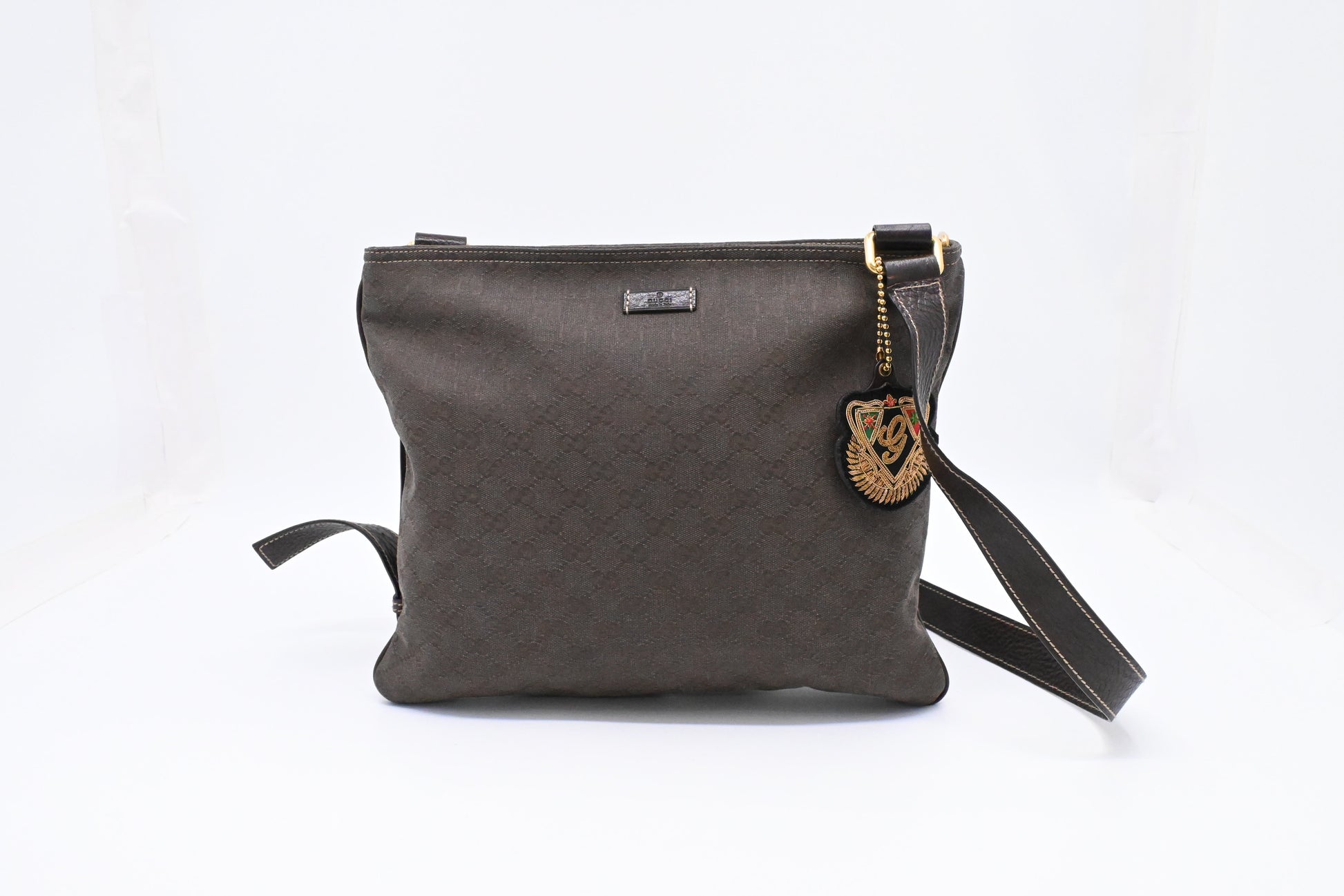 Gucci Square GG Canvas Brown Crossbody Bag