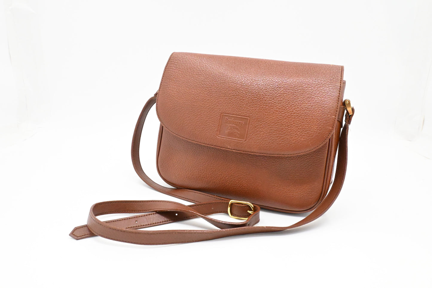 Burberry Crossbody Bag In Leather Brown Brown Leather 1