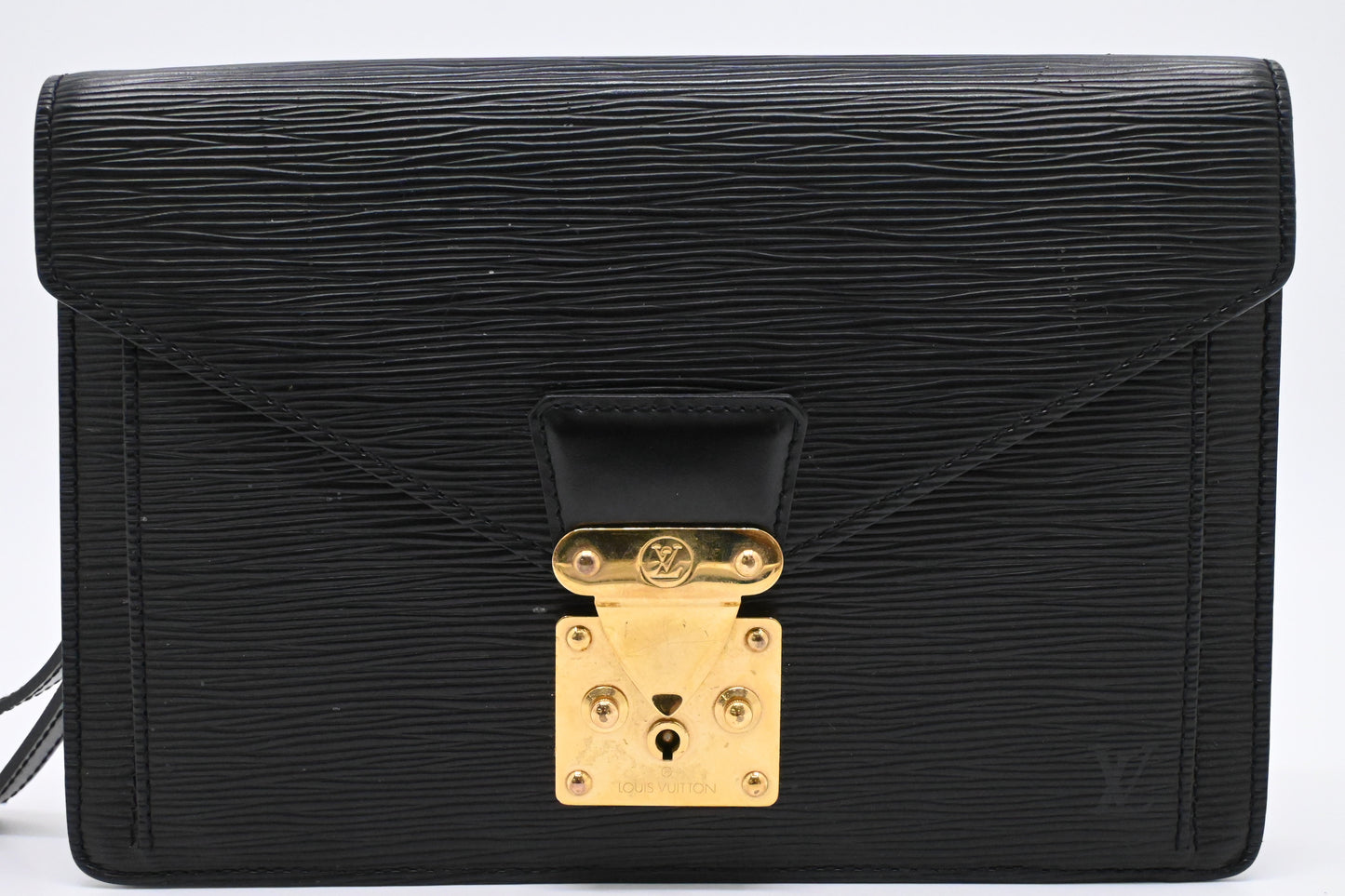 Louis Vuitton Sellier Dragonne Black Leather Epi Key Chain Leather 4