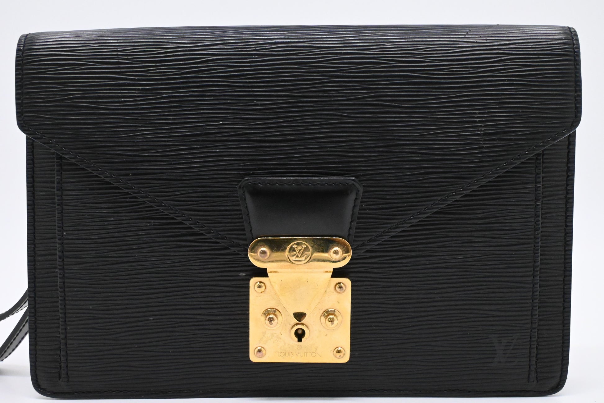 Louis Vuitton Sellier Dragonne Black Leather Epi Key Chain Leather 4