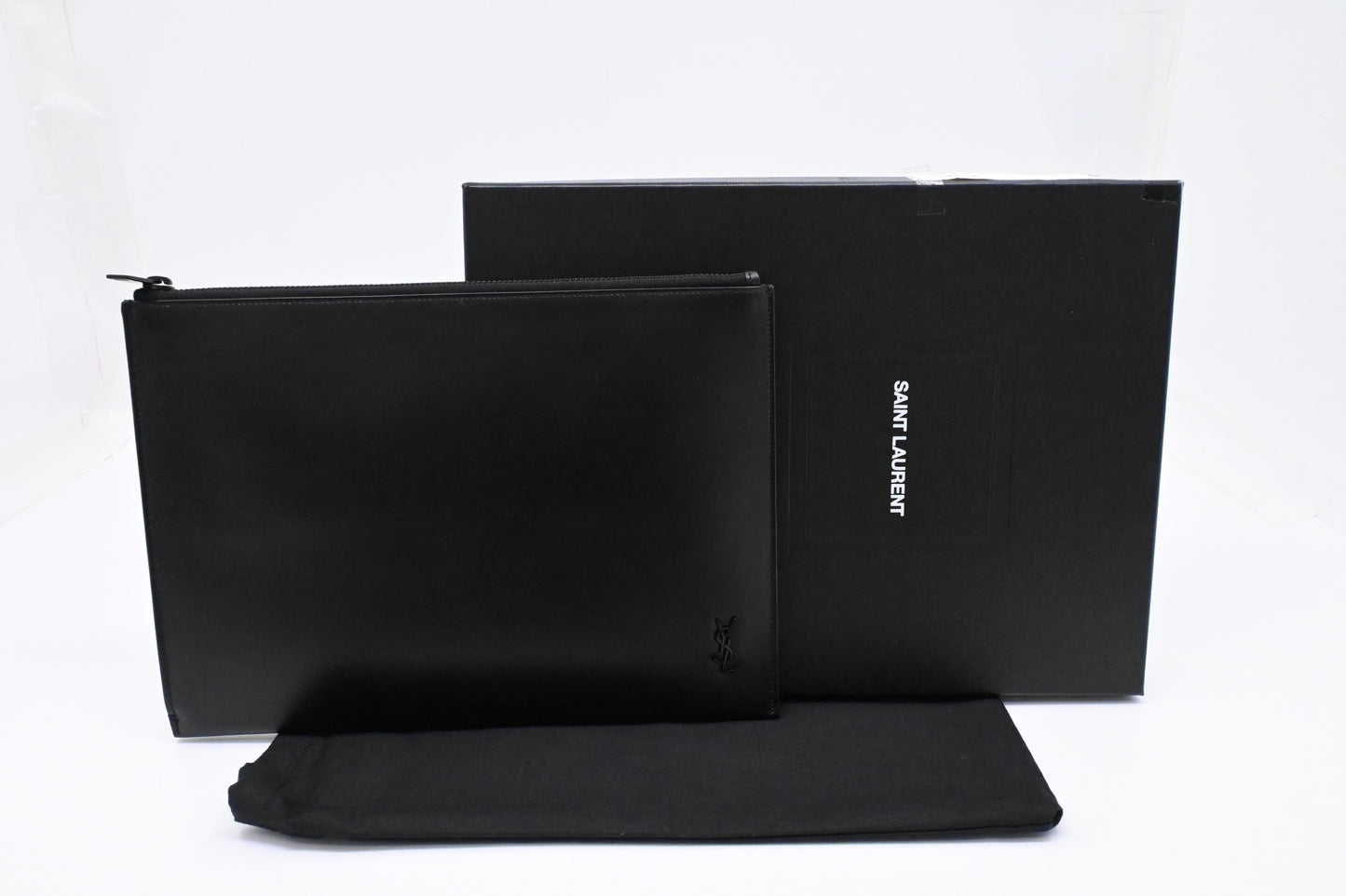 YSL Saint Laurent Clutch In Leather Black Clutch Bag