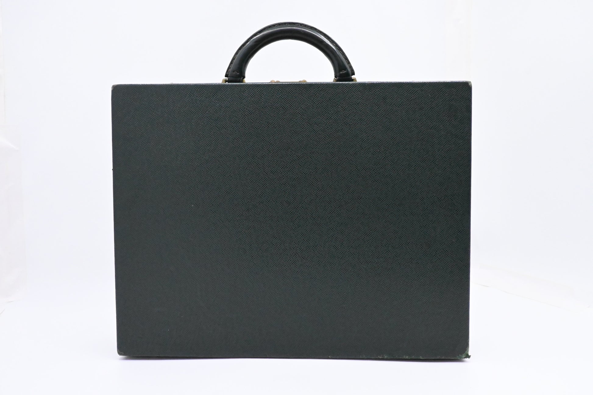 Louis Vuitton Briefcase Taiga Leather Green Handbag