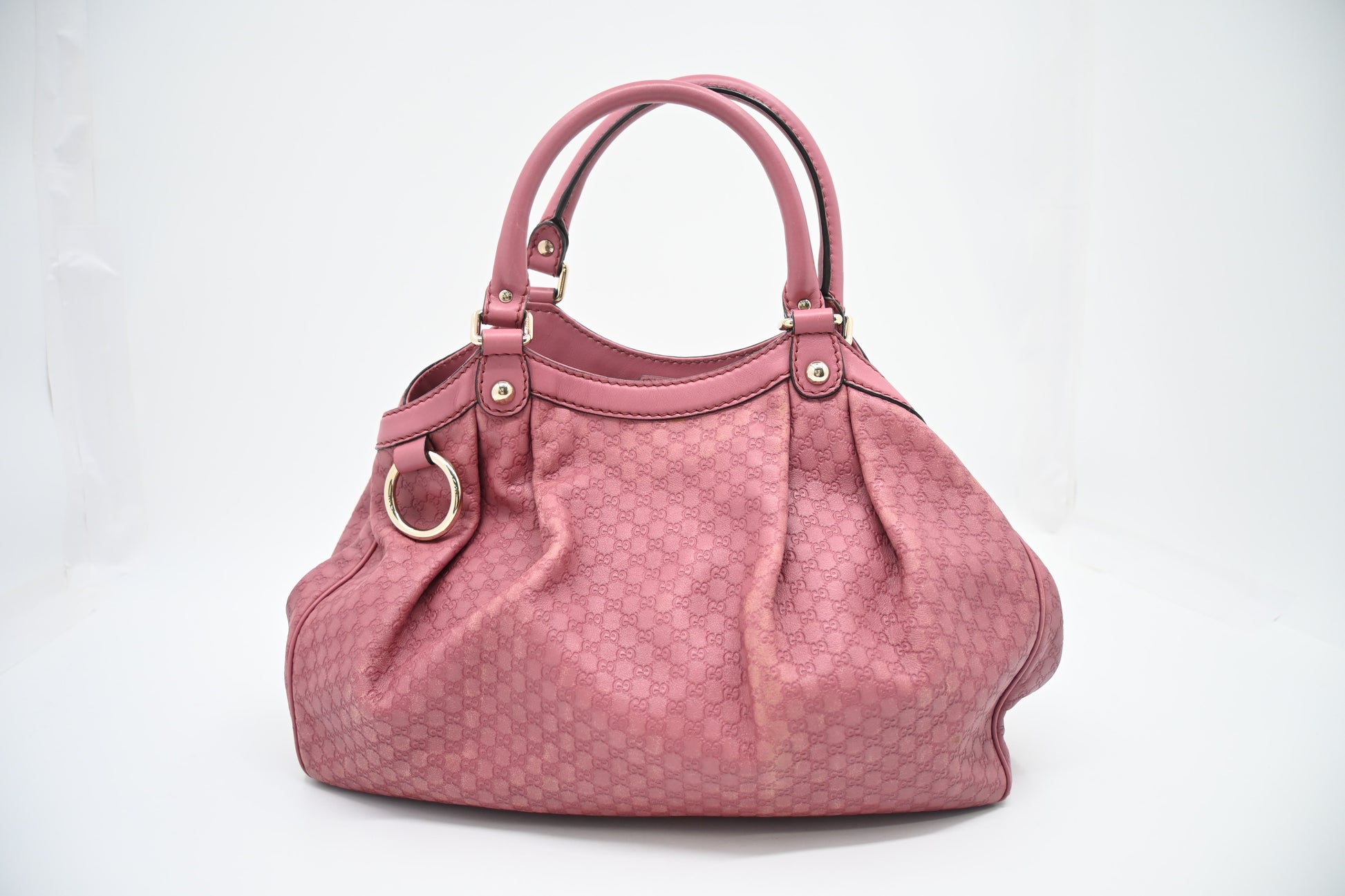 Gucci Sukey Microguccissima Leather Pink Handbag