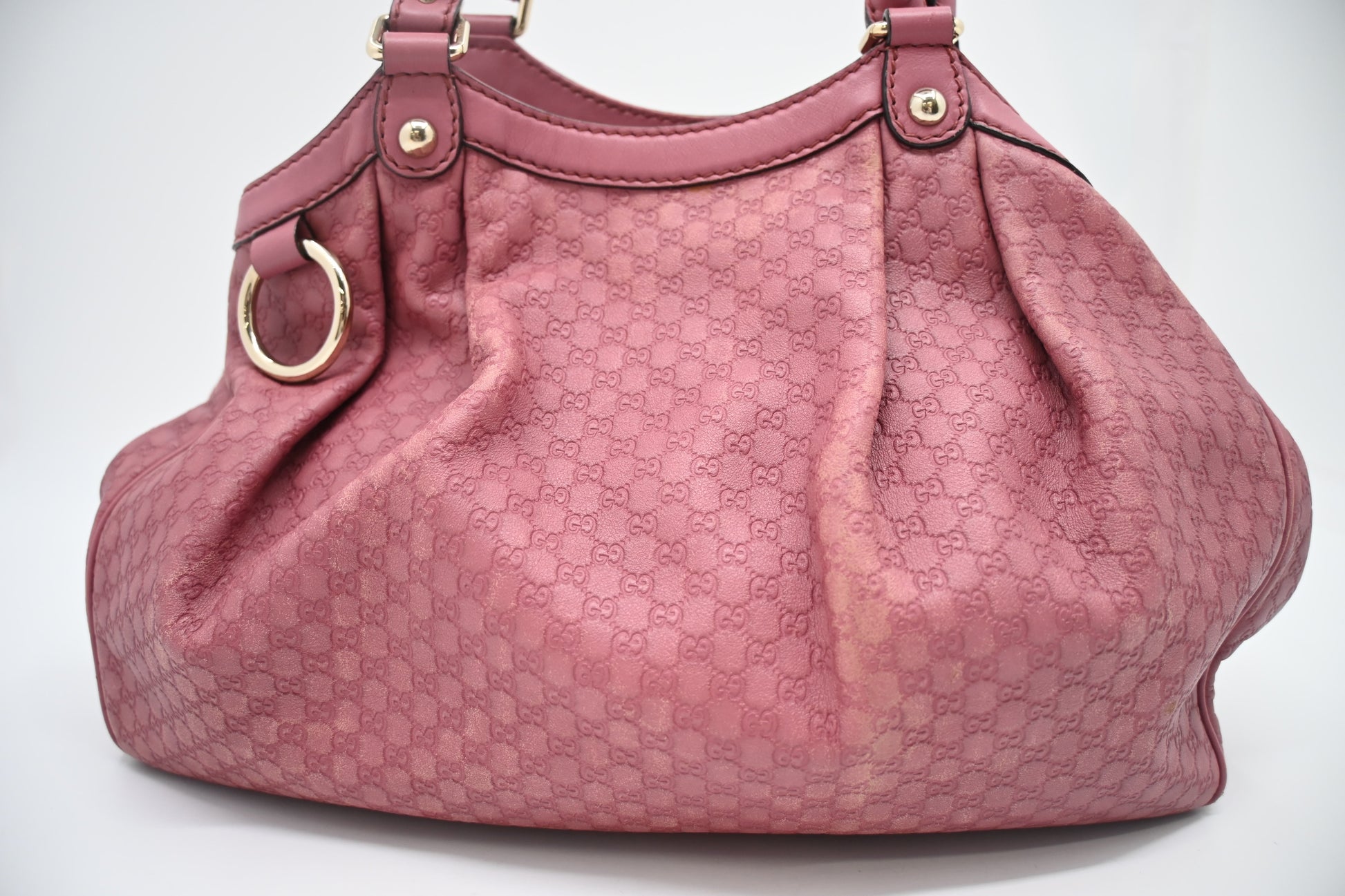 Gucci Sukey Microguccissima Leather Pink Handbag