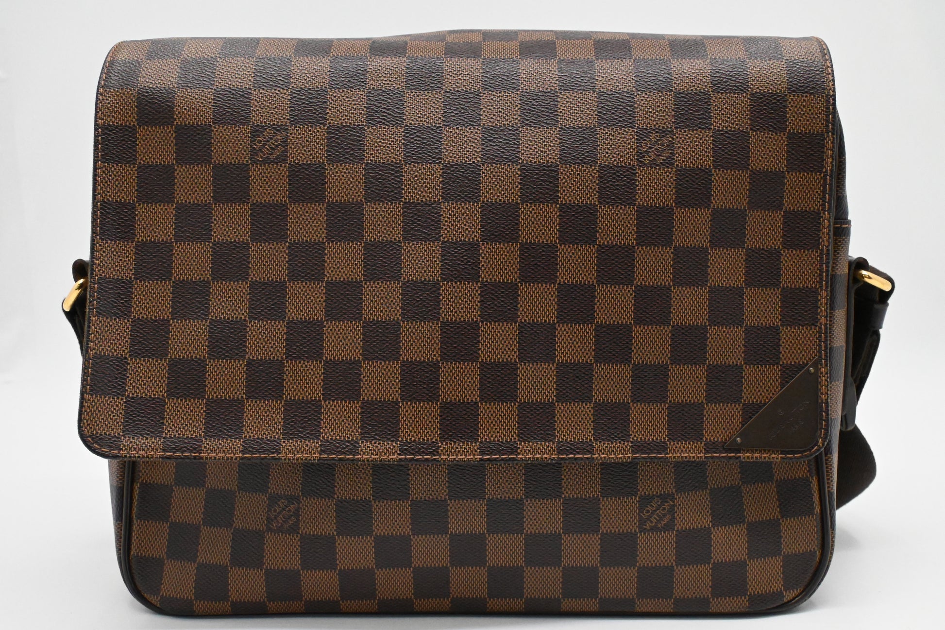 Louis Vuitton Shelton Ebene MM Canvas Damier Handbag