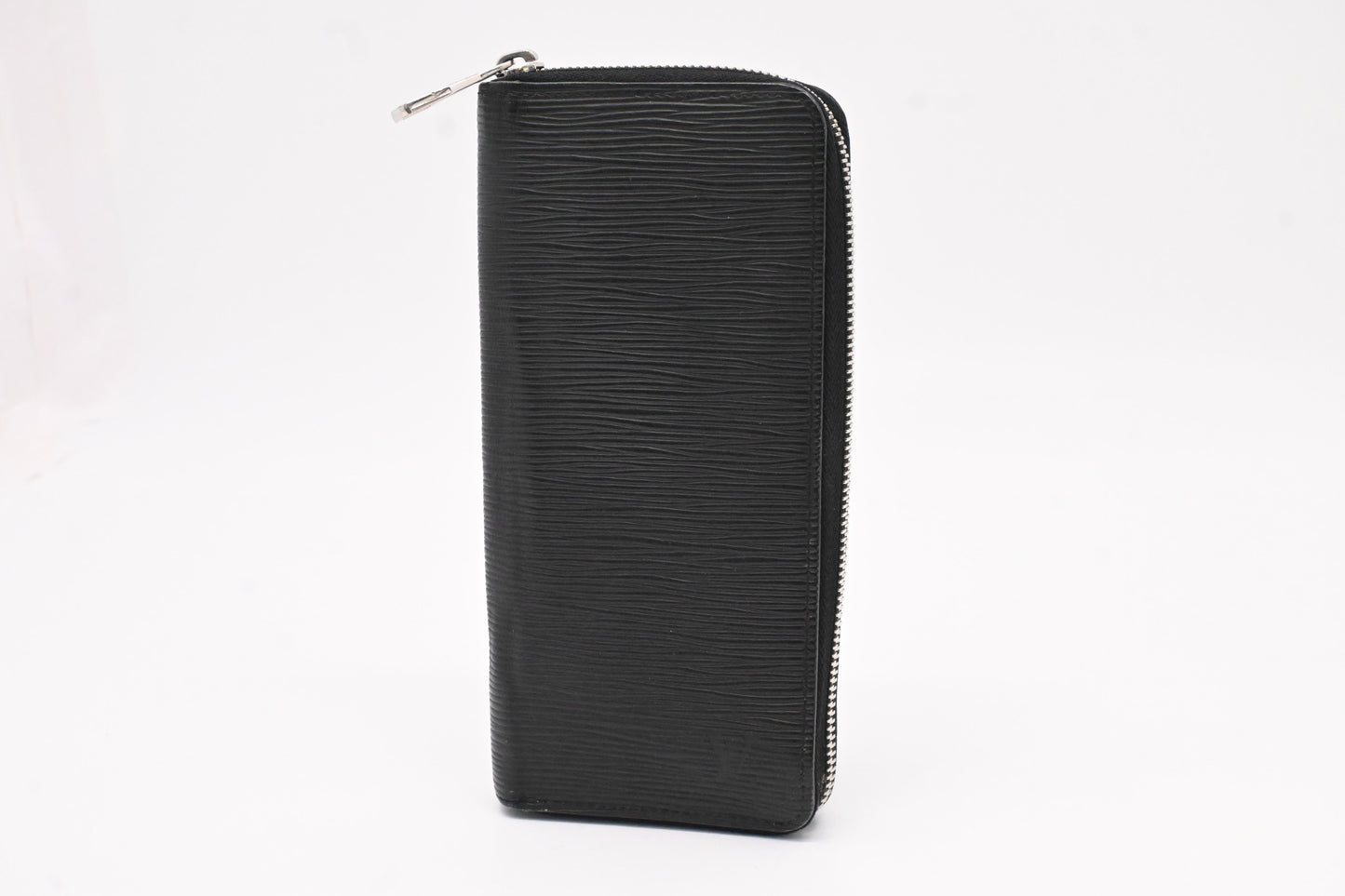 Louis Vuitton Vertical Zippy Black Leather Epi Wallet Case