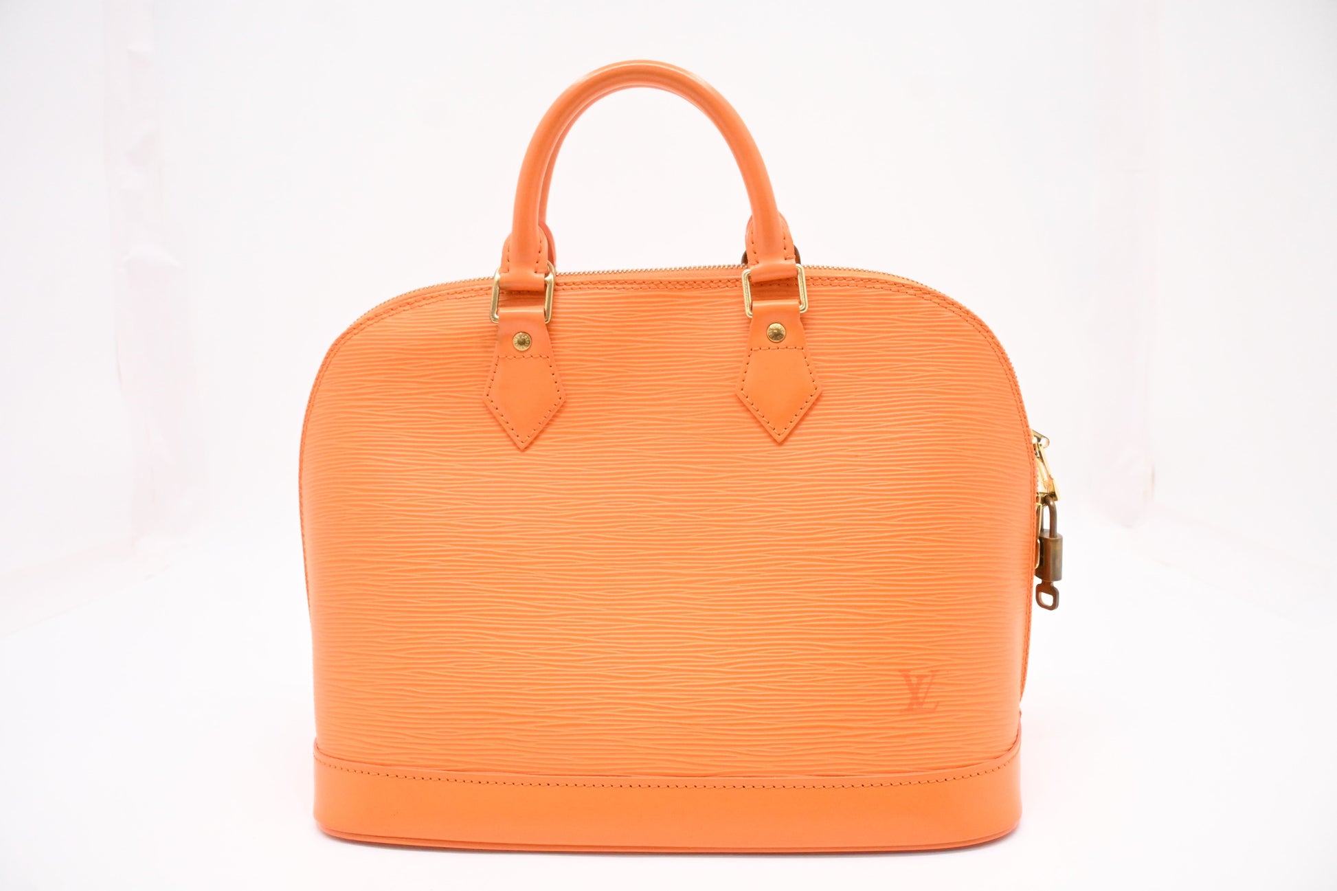 Louis Vuitton Alma Epi Leather Orange Handbag