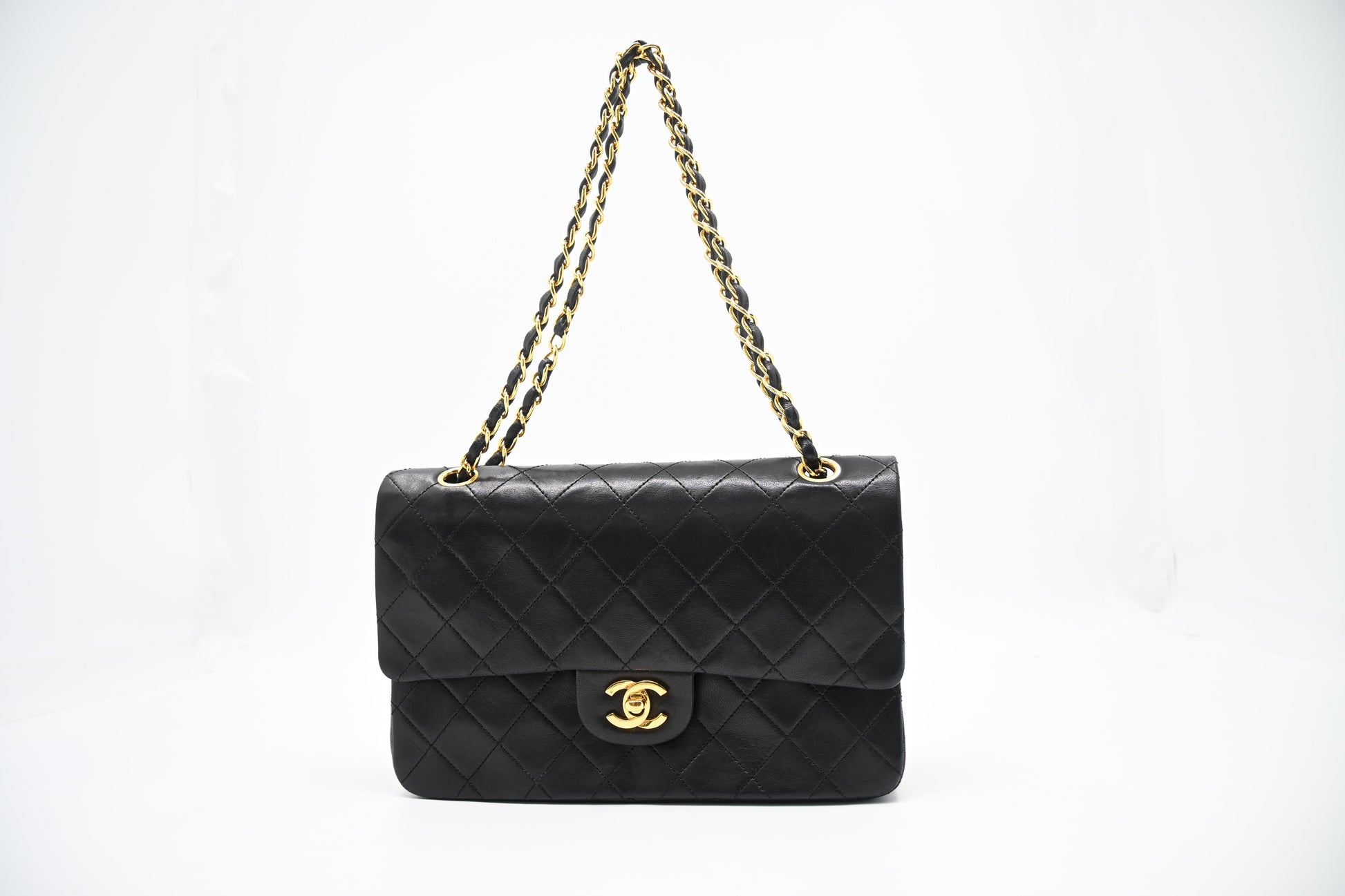 Chanel Double Flap MatelassÃ© Black Leather Handbag